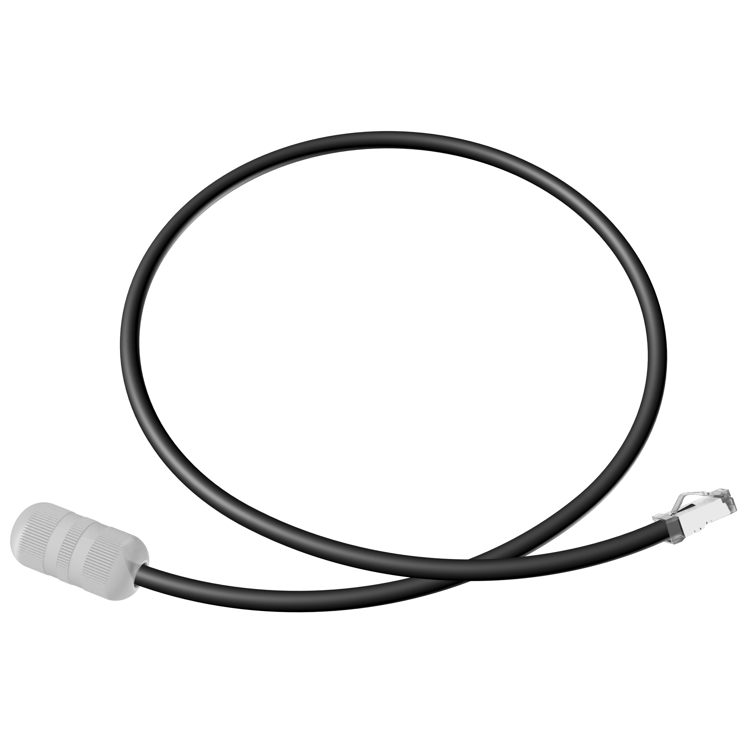 6A STP Connector, CMX/CMR RJ45 Cord, 3M, Black