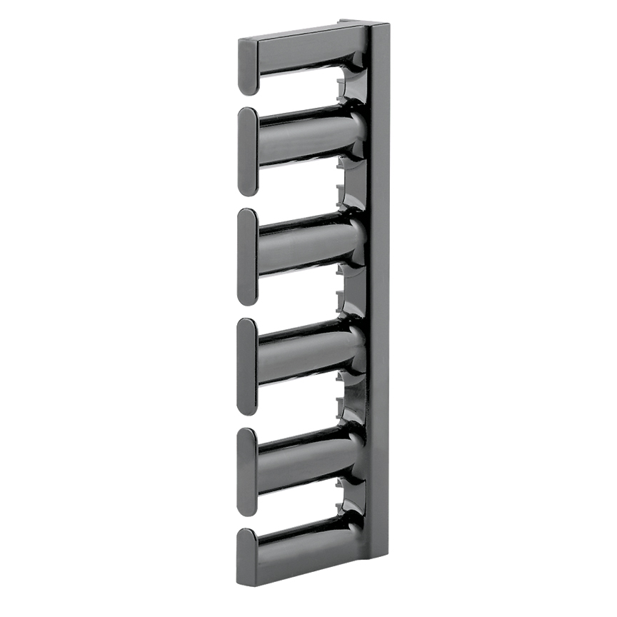 Bend Radius Control Finger Section, 5 RU, Black, 3 in. Depth