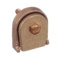 Bronze Ground Clamp Connector, 3/8" Bolt, 2 Piece Clamp  1 Bolt