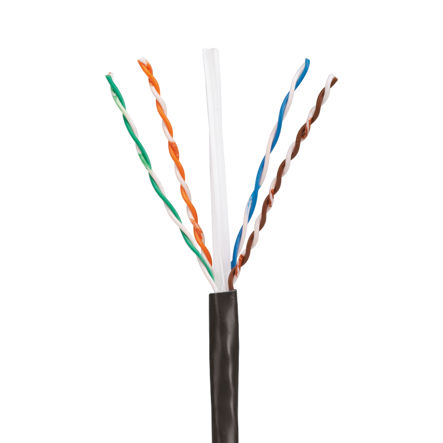 Copper Cable, Cat 6, 23 AWG, U/UTP, Outdoor, Black