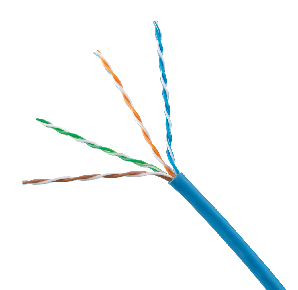 Copper Cable, Cat 6, 24 AWG, UTP, CMP, Blue