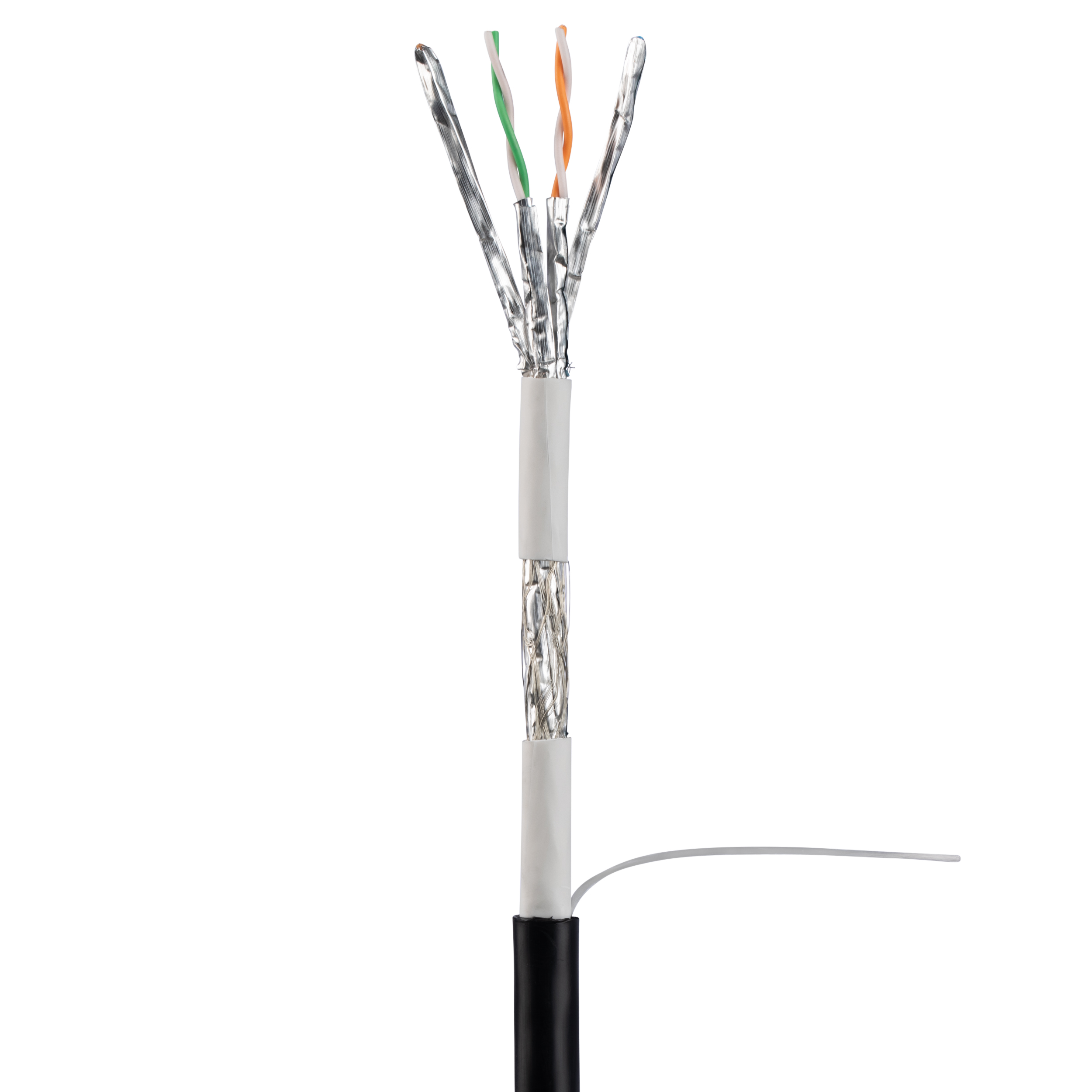 Copper Cable, Cat 7, 23 AWG, S/FTP, LSZH, Black