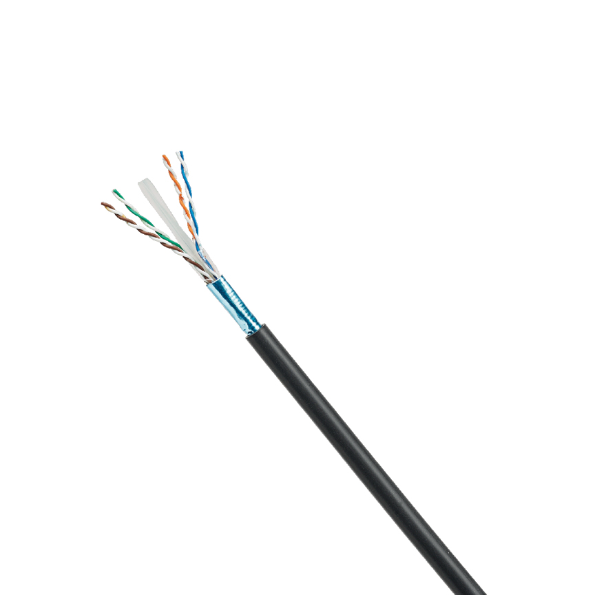 Copper Cable, Category 6A, 4-pair, 23AWG, F/UTP, OSP Black