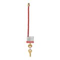 FLEXIBLE SHACKLE PADLOCK,RD,EA