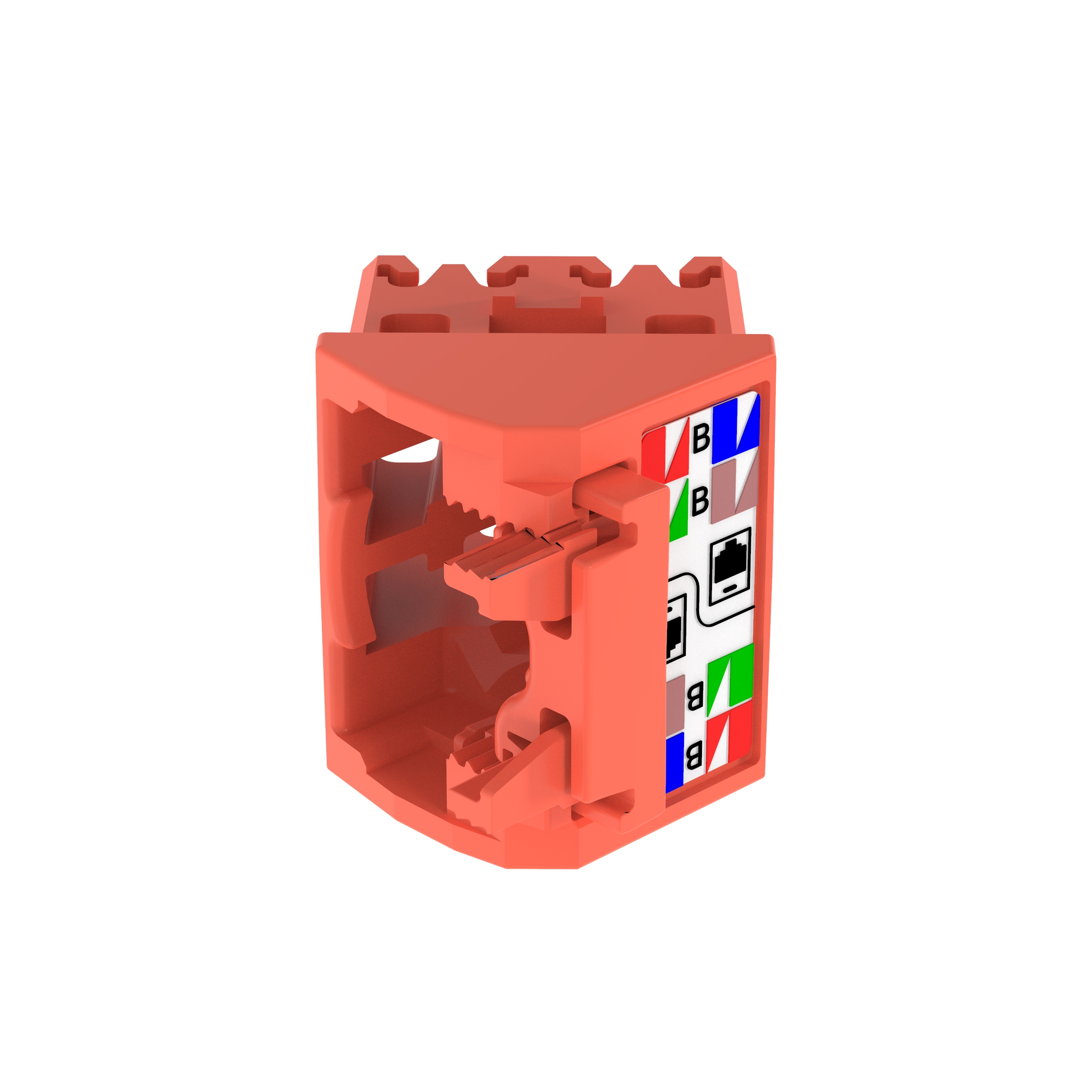 45° Angled Wire Cap for Cat 5e UTP TG Jack