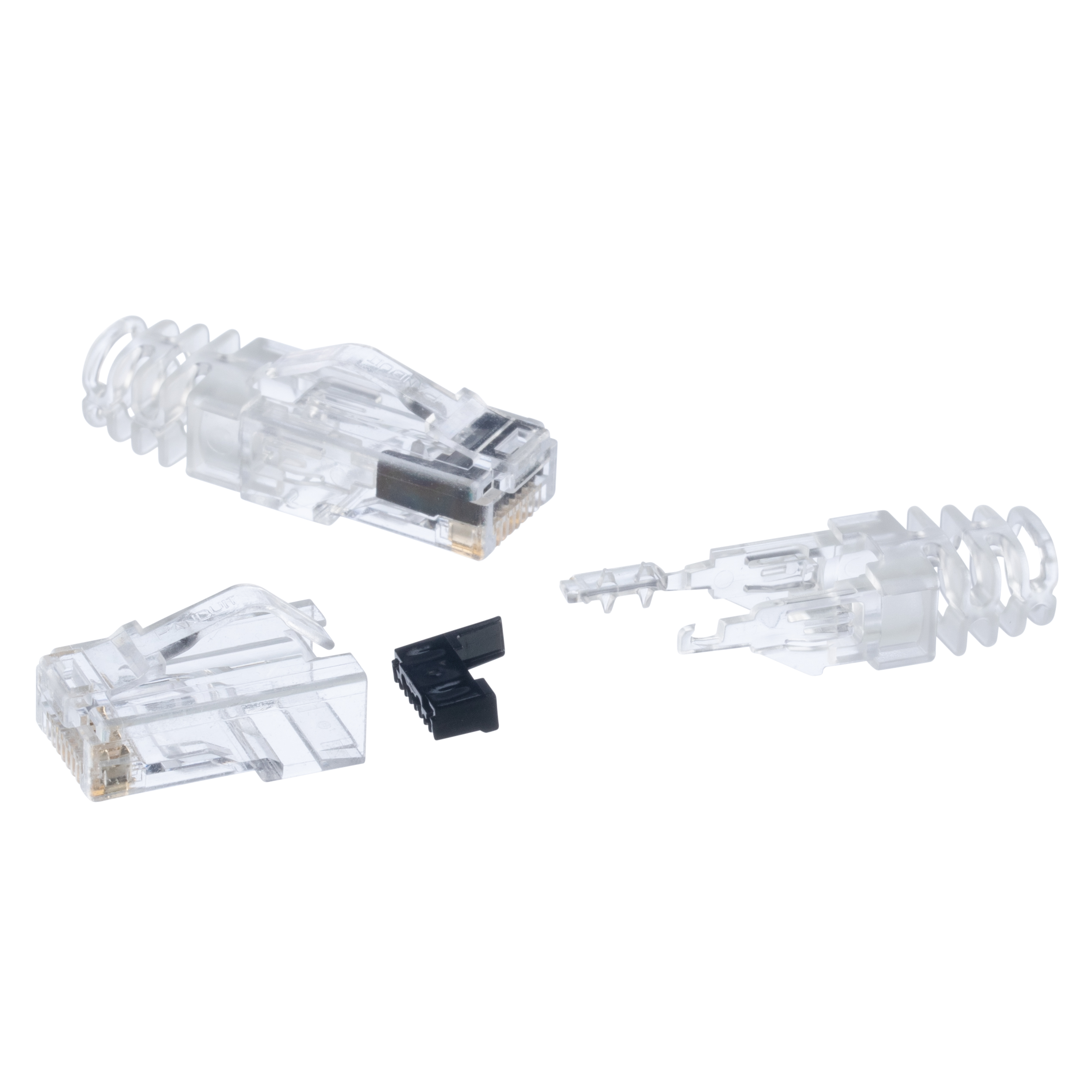 Category 6 UTP 3-piece Modular Plug, 24 AWG, 100 Pack