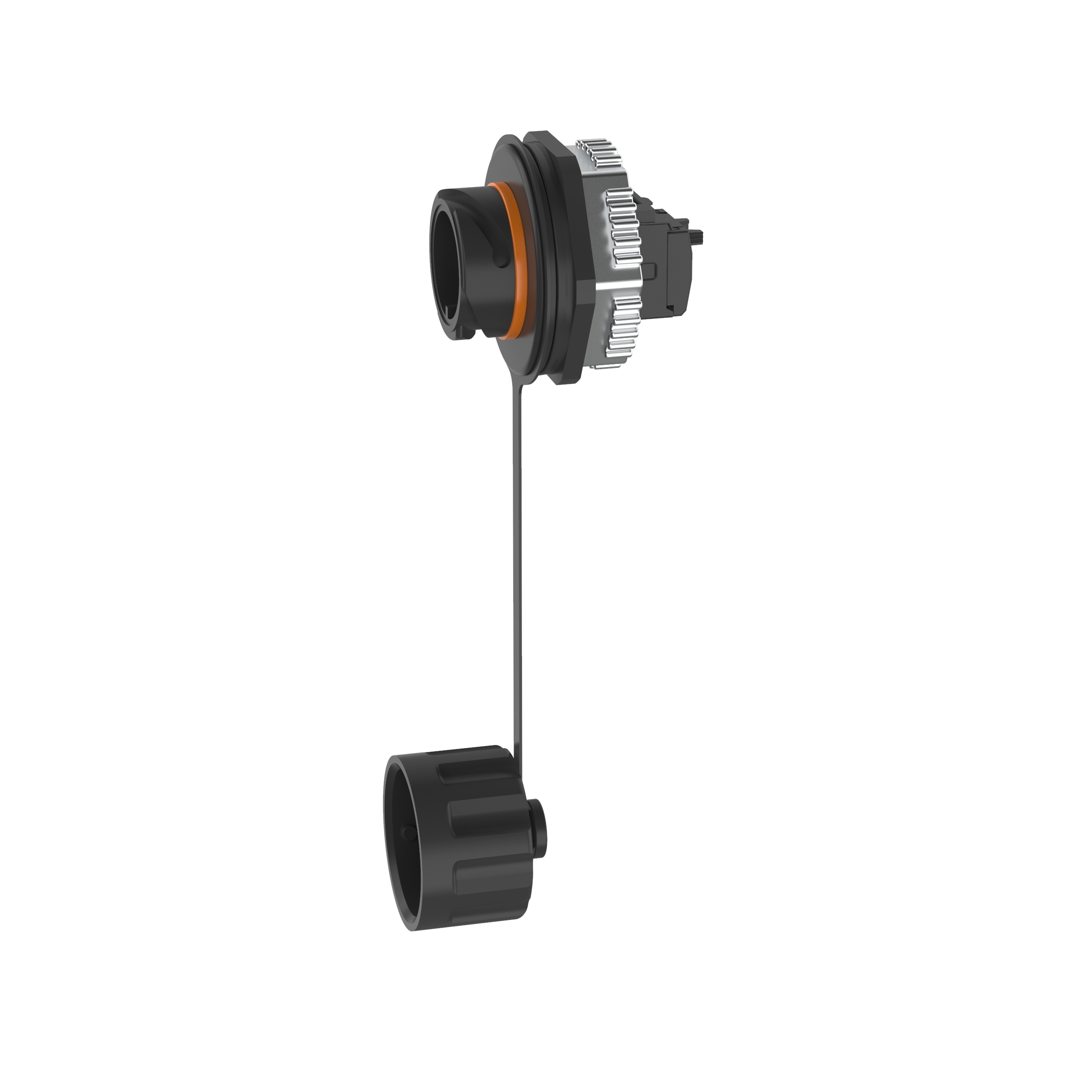 Industrial Cat 6A RJ45 UTP Bulkhead Connector