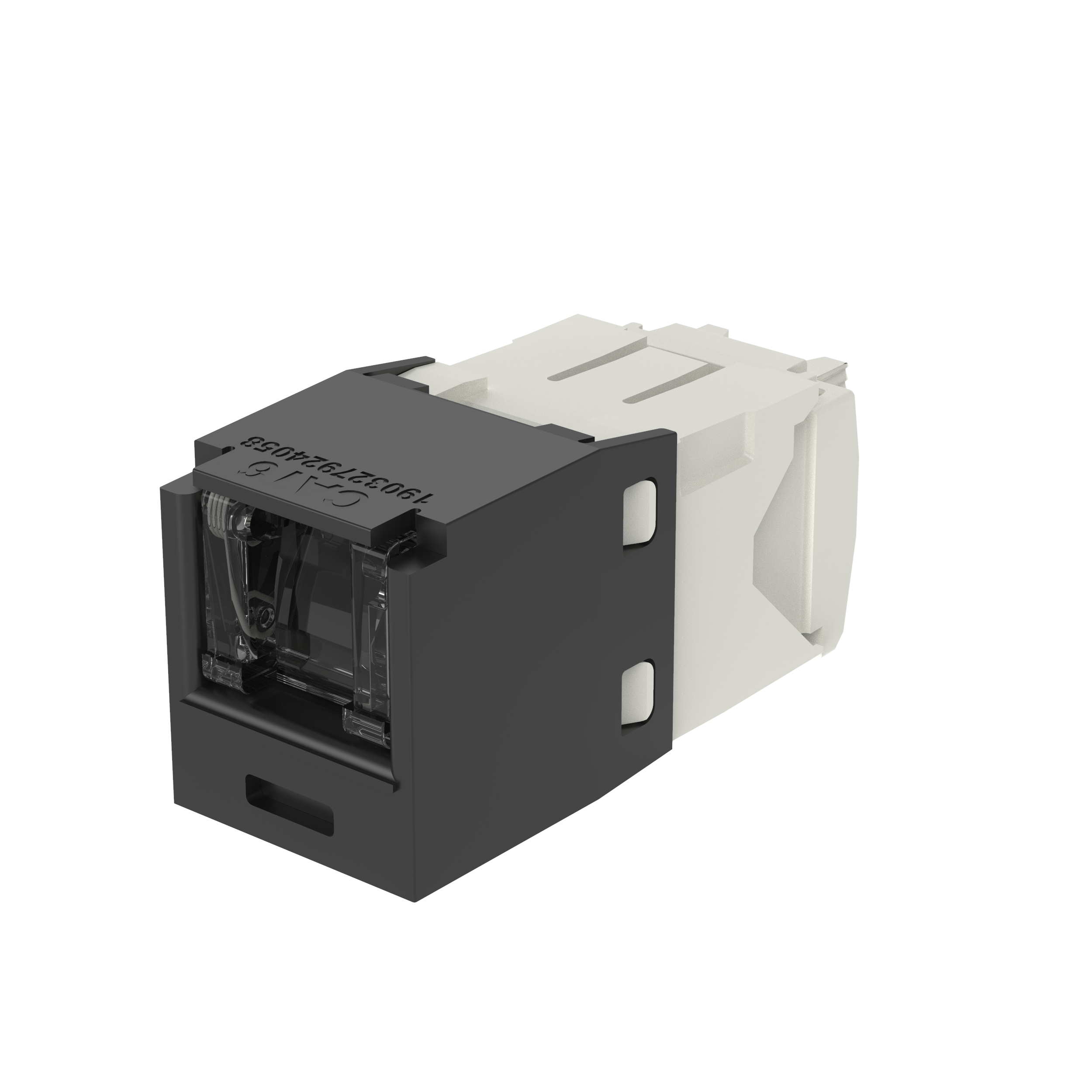Mini-Com® RJ45 Cat 6 Shuttered TG Jack Module, BL