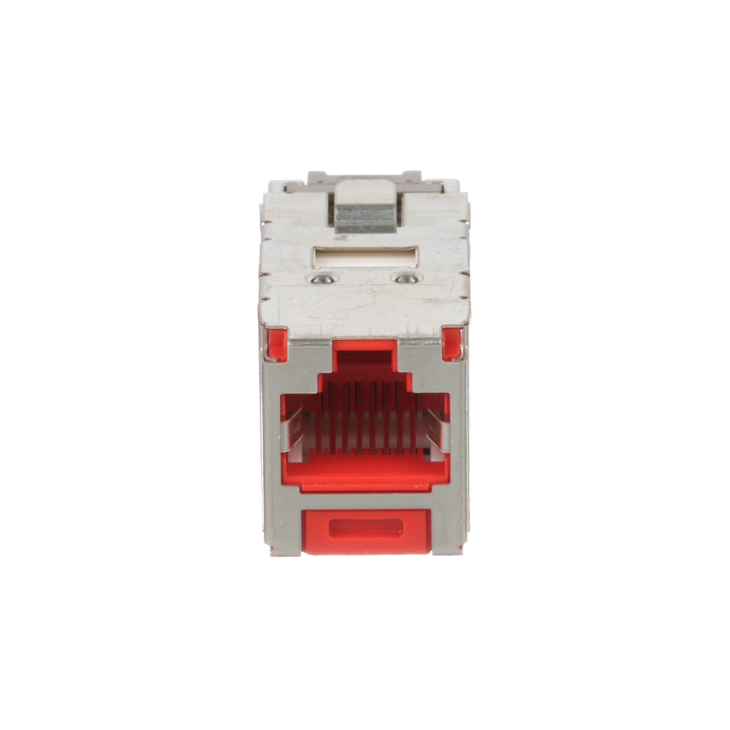 Mini-Com® STP RJ45 Cat 6 TG Jack Module, Red