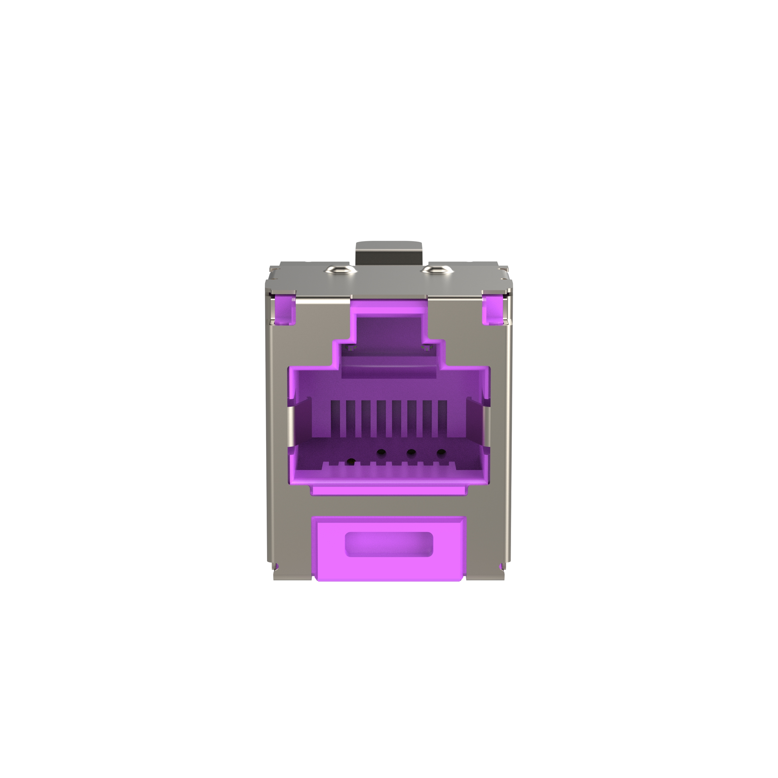 Mini-Com® STP RJ45 Cat 6A 28/30 AWG TG Jack Module, Violet