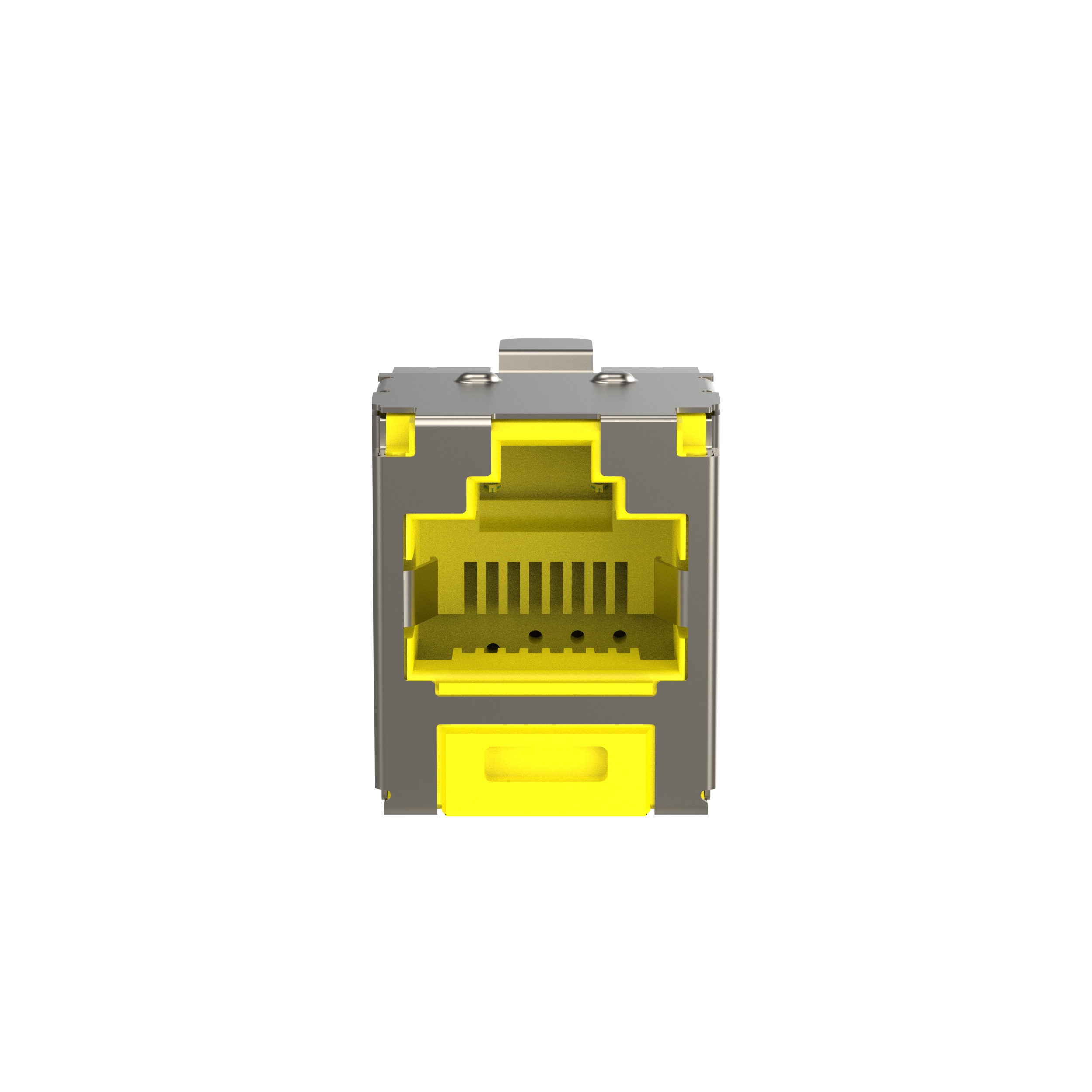 Mini-Com® STP RJ45 Cat 6A 28/30 AWG TG Jack Module, Yellow