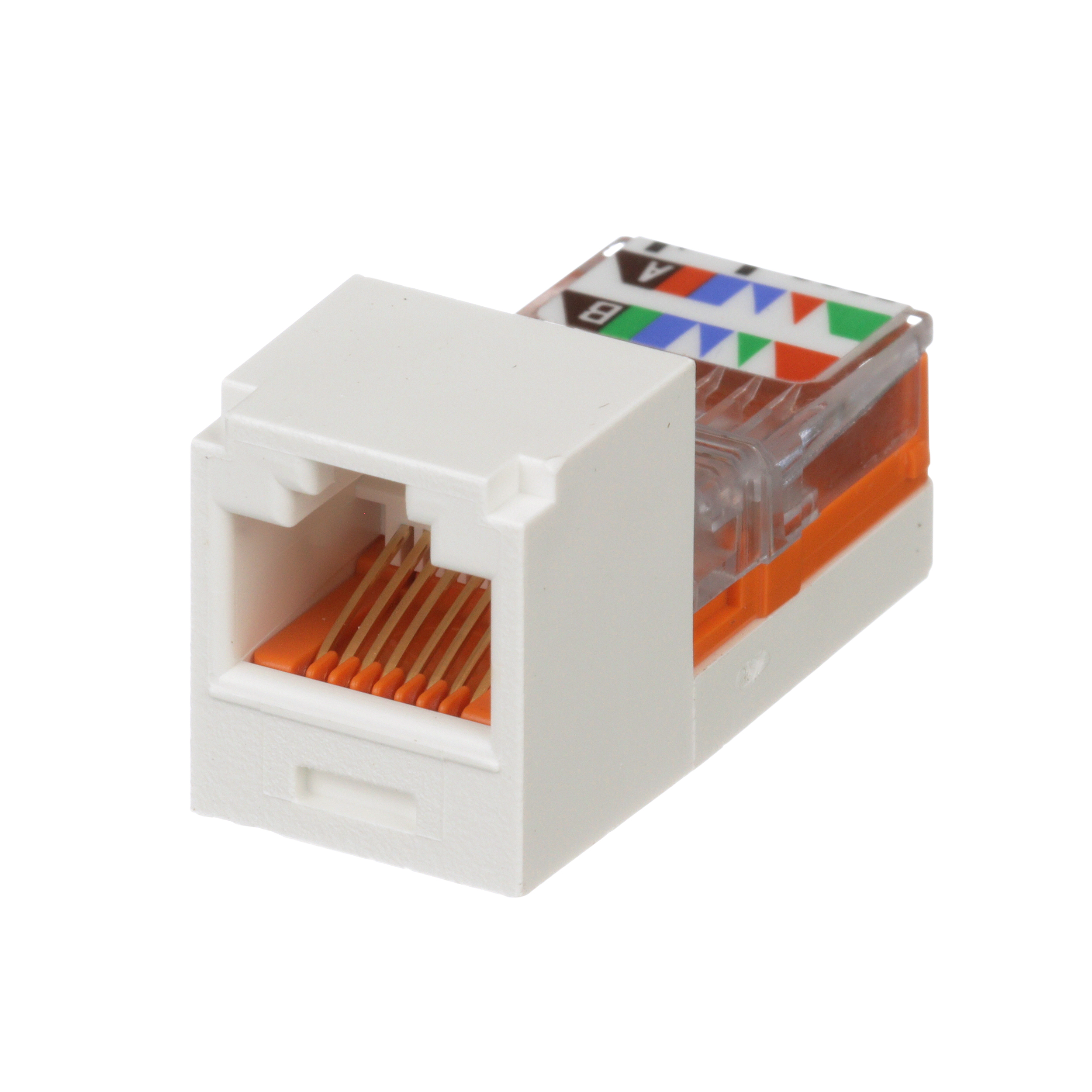 Mini-Com® UTP RJ45 Cat 5e Leadframe Jack Module, Arctic White
