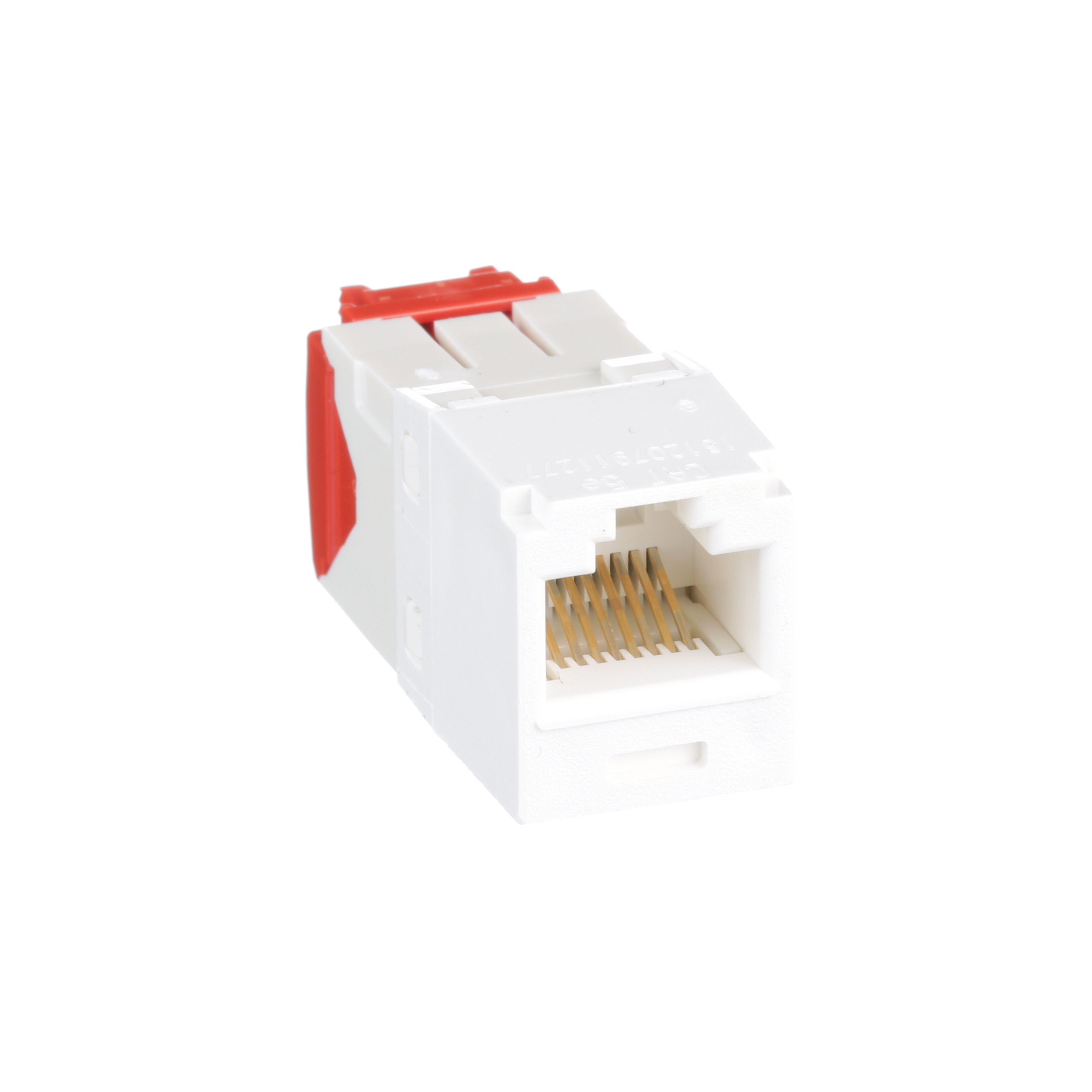 Mini-Com® UTP RJ45 Cat 5e TG Jack Module, Arctic White