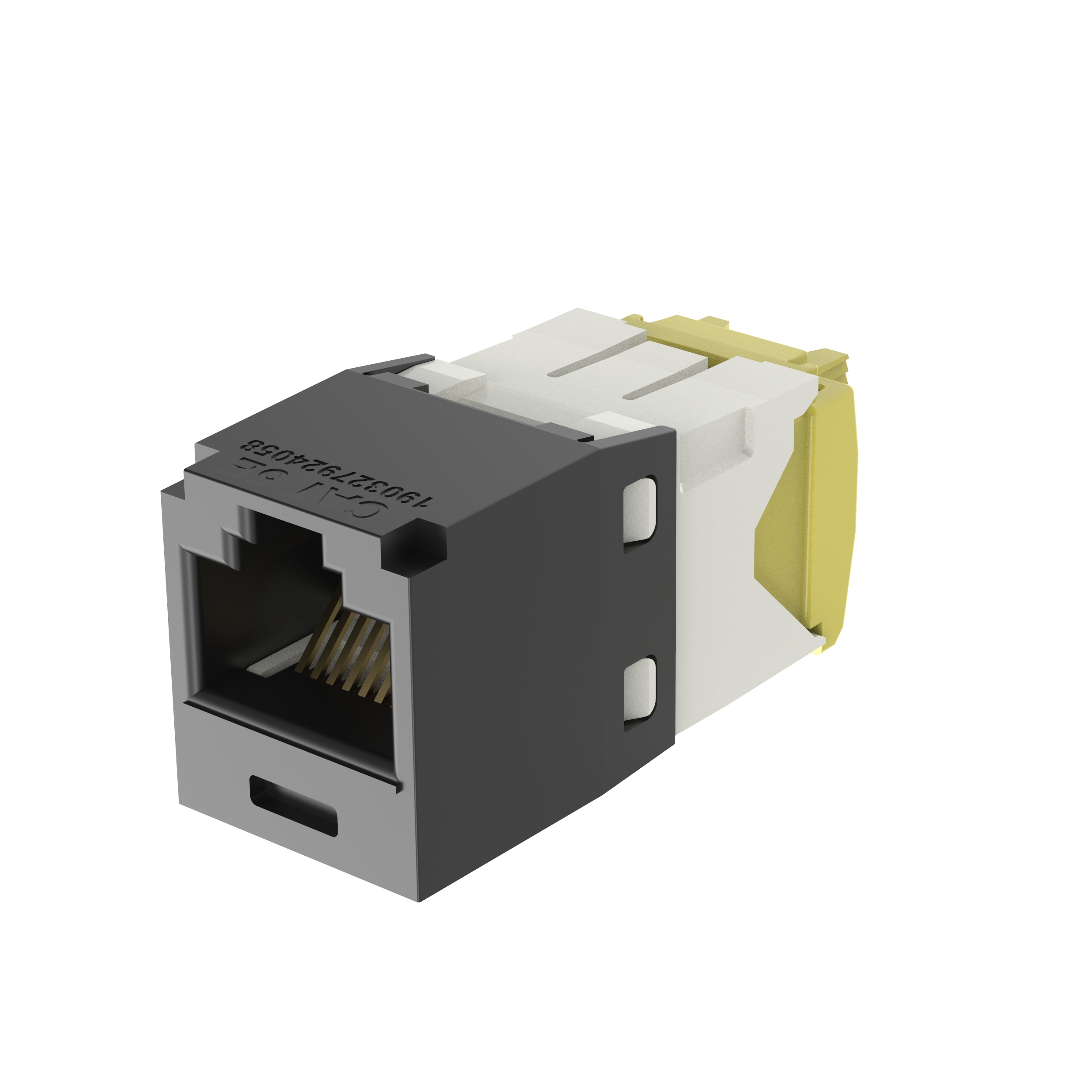 Mini-Com® UTP RJ45 Cat 5e TG Jack Module, Black