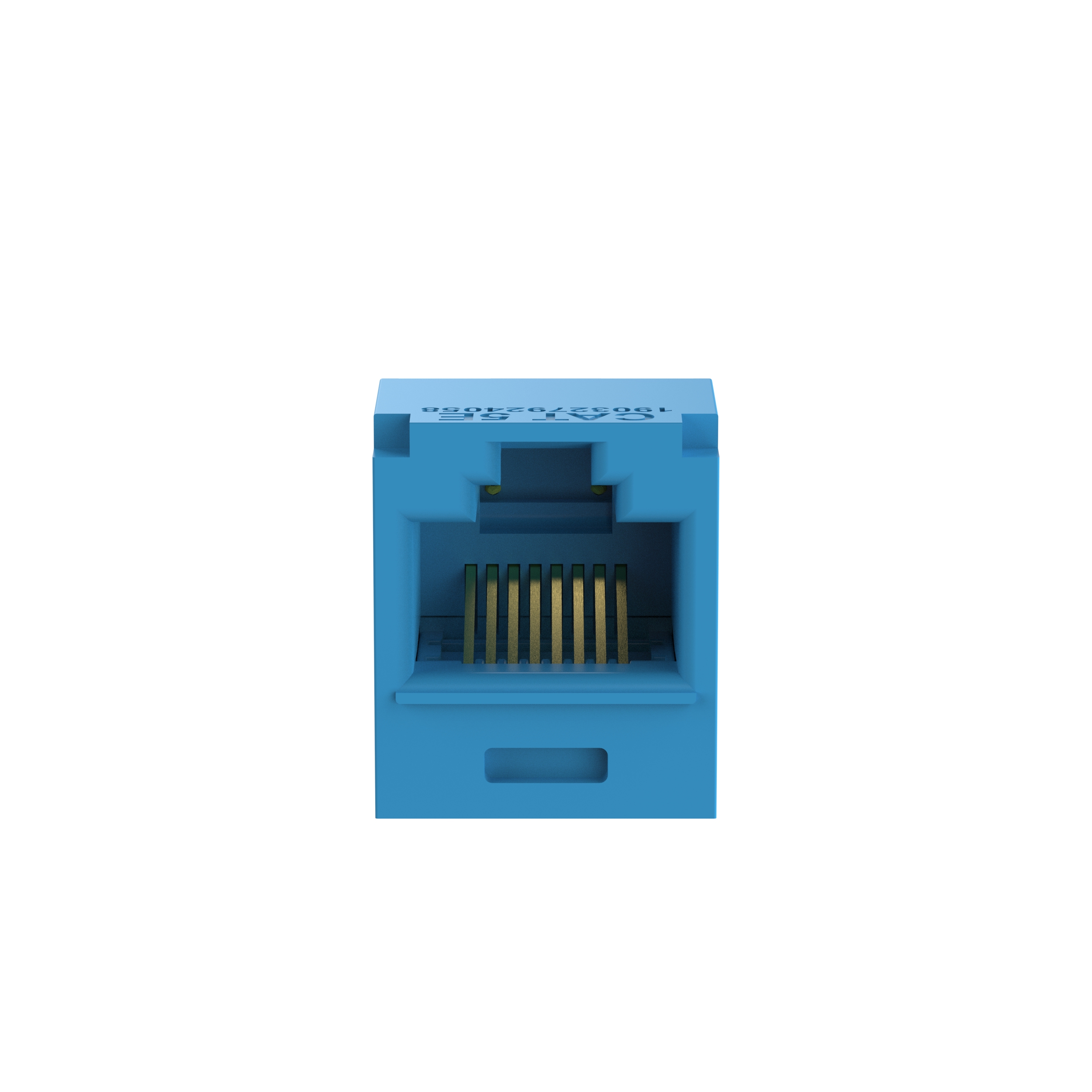 Mini-Com® UTP RJ45 Cat 5e TG Jack Module, Blue, 24 Pack