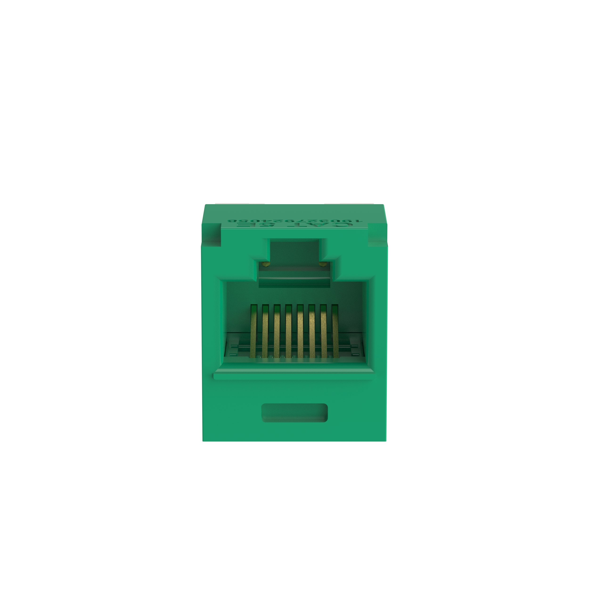 Mini-Com® UTP RJ45 Cat 5e TG Jack Module, Green, 24 Pack