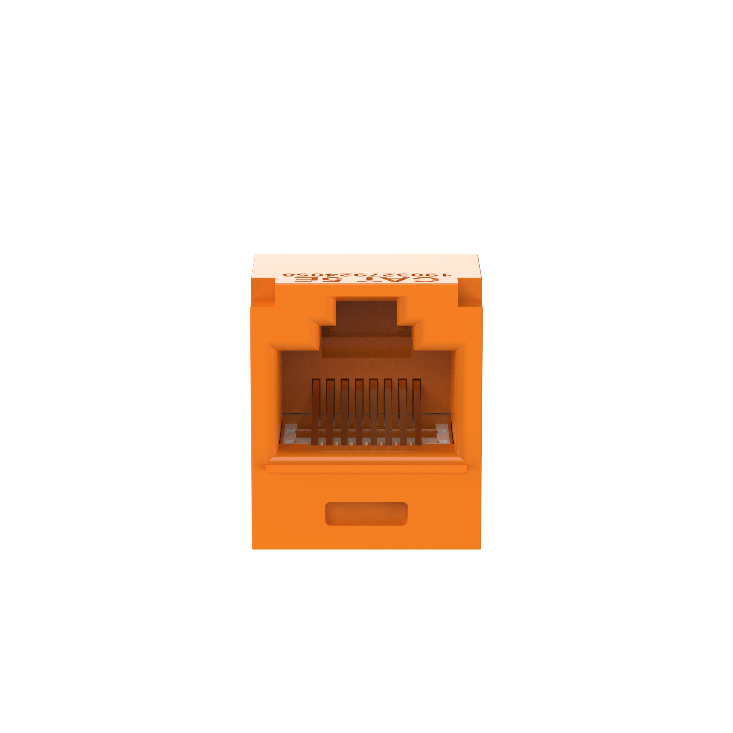 Mini-Com® UTP RJ45 Cat 5e TG Jack Module, Orange, 24 Pack