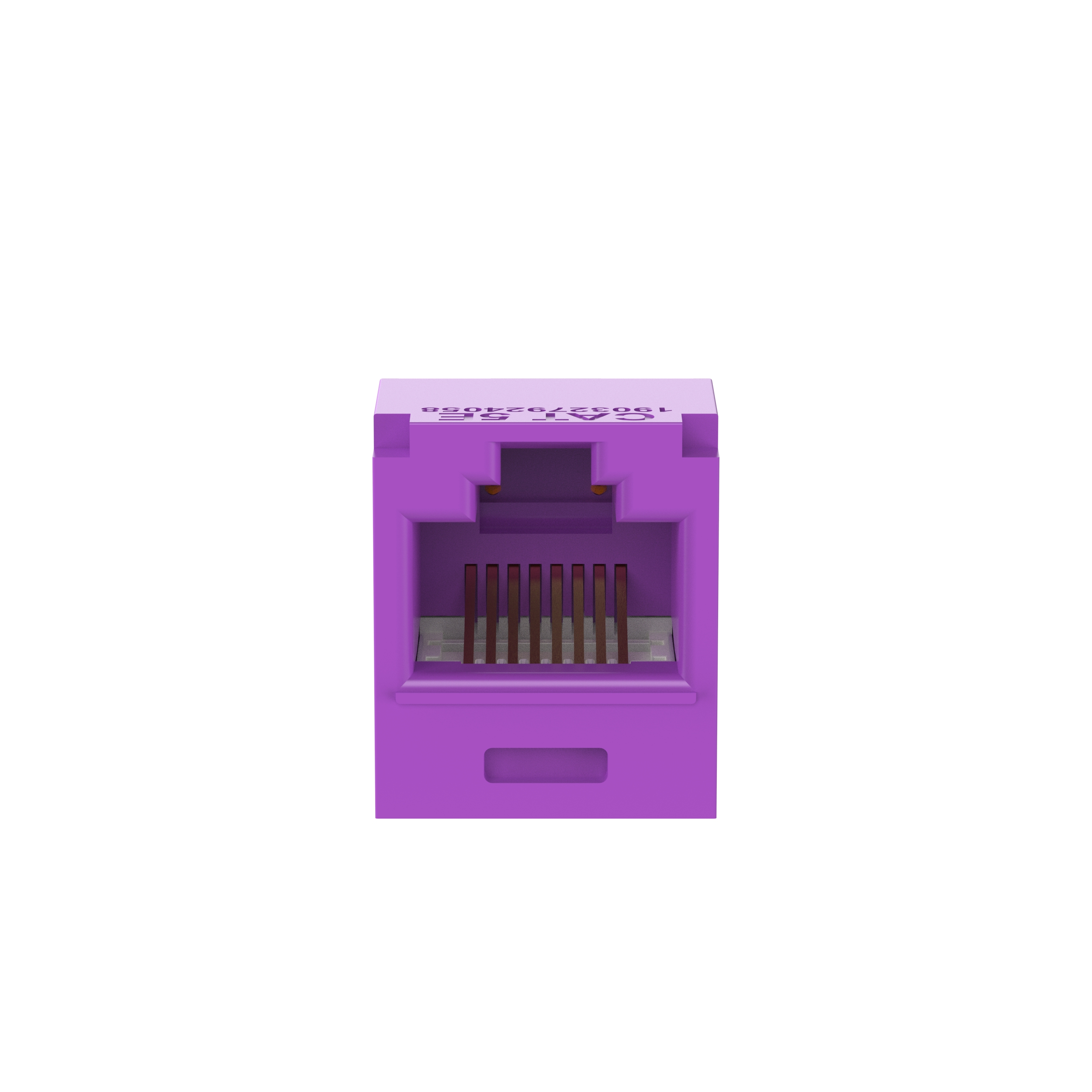 Mini-Com® UTP RJ45 Cat 5e TG Jack Module, Violet, 24 Pack