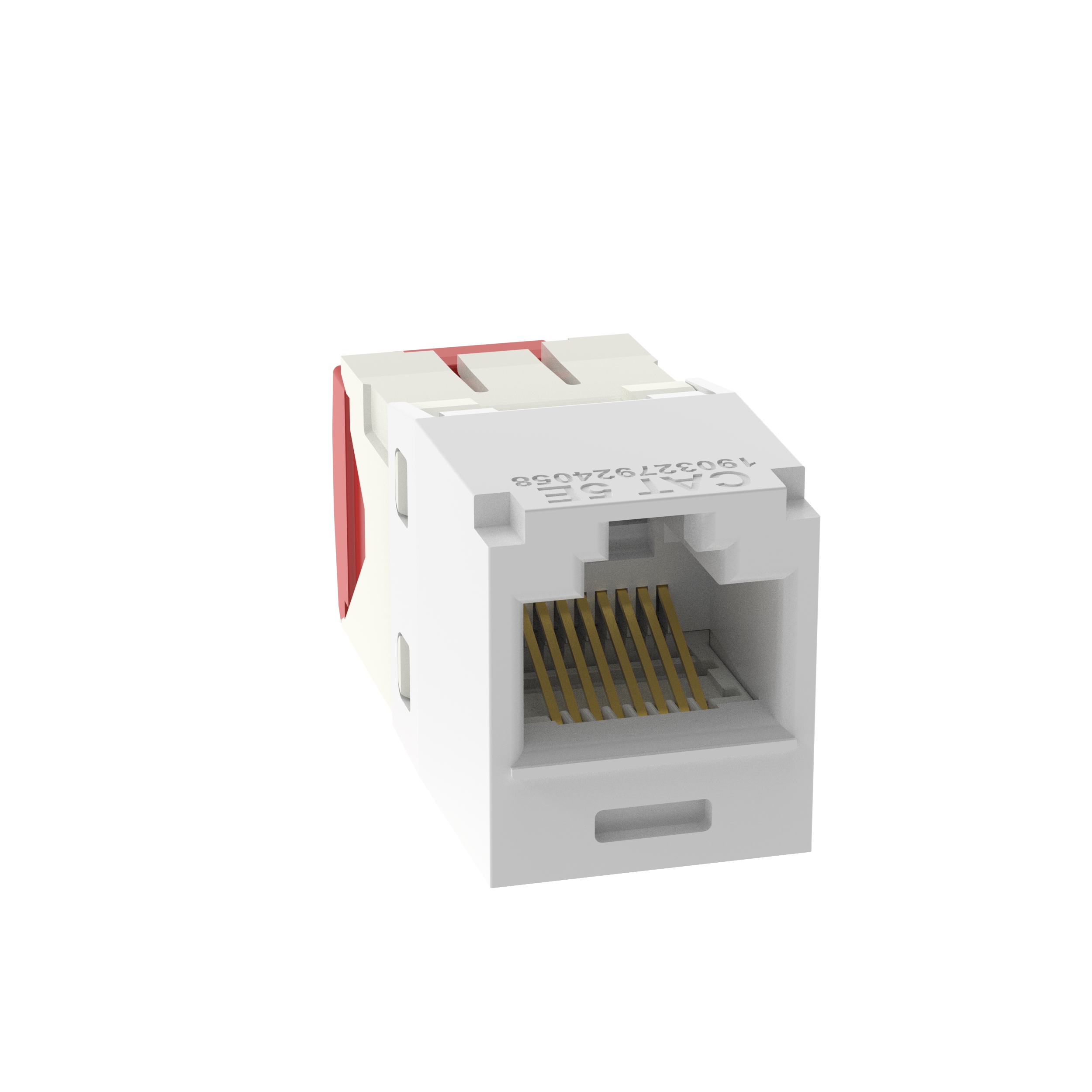 Mini-Com® UTP RJ45 Cat 5e TG Jack Module, White