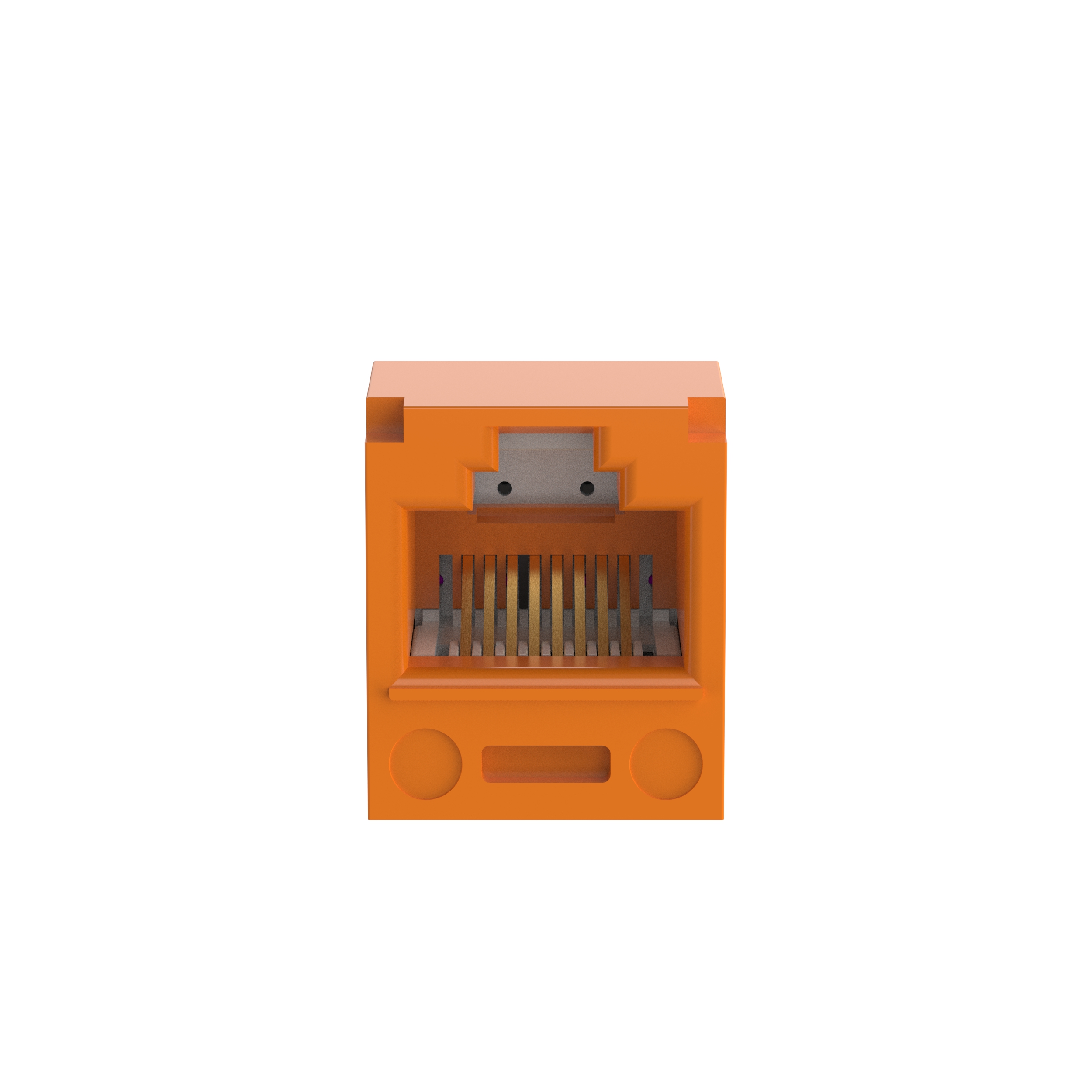 Mini-Com® UTP RJ45 Cat 5e TP-Style Jack Module, Orange