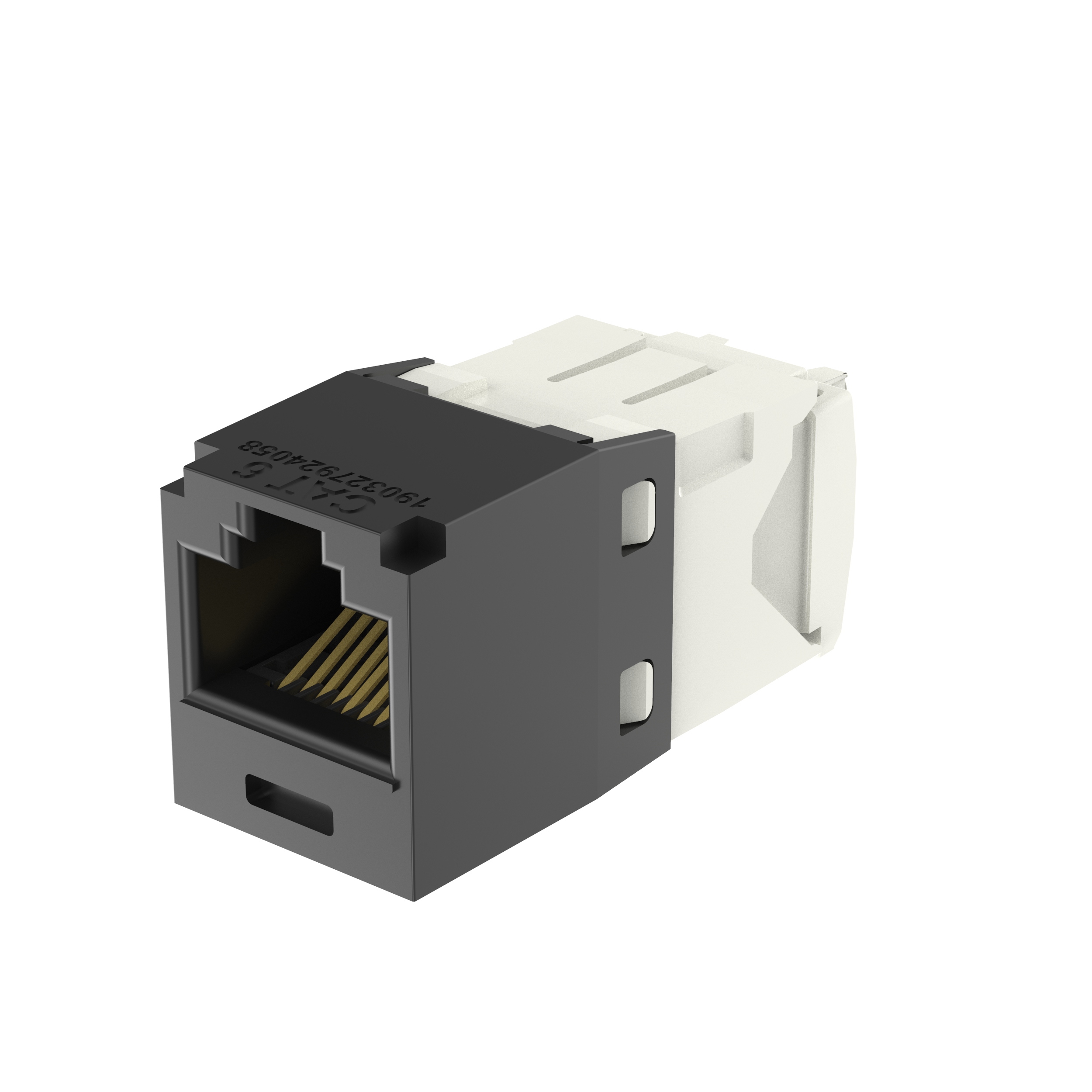 Mini-Com® UTP RJ45 Cat 6 TG Jack Module, Black