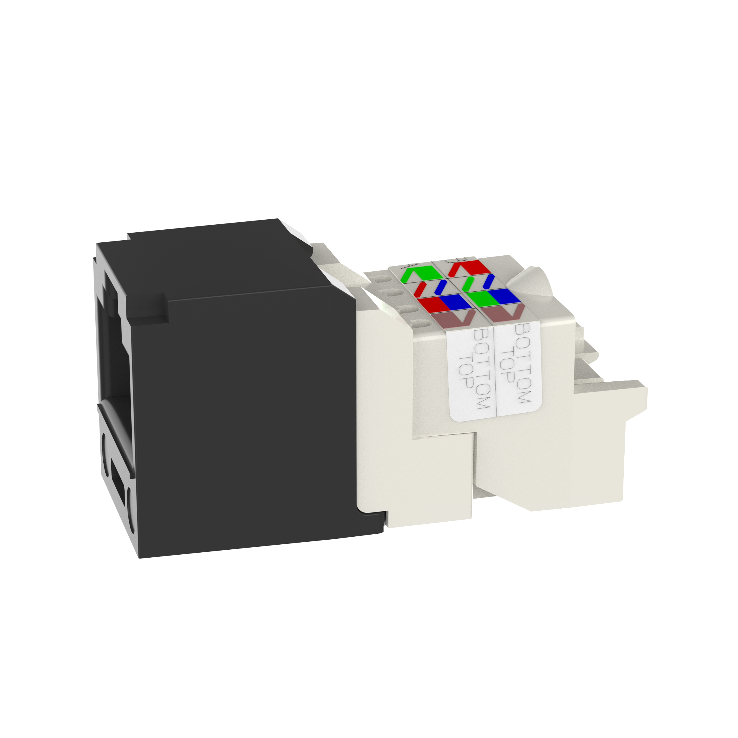 Mini-Com® UTP RJ45 Cat 6 TP Jack Module, Black