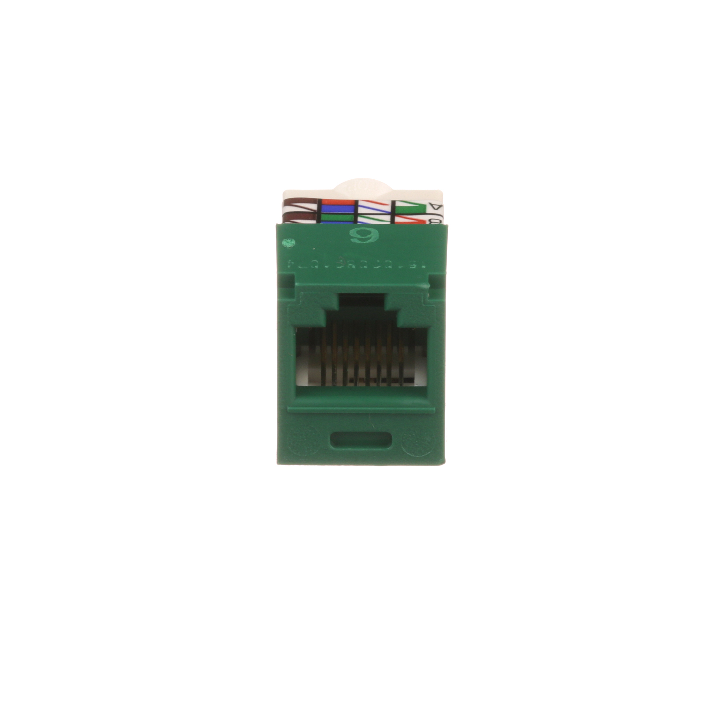 Mini-Com® UTP RJ45 Cat 6 TP-Style Jack Module, Green