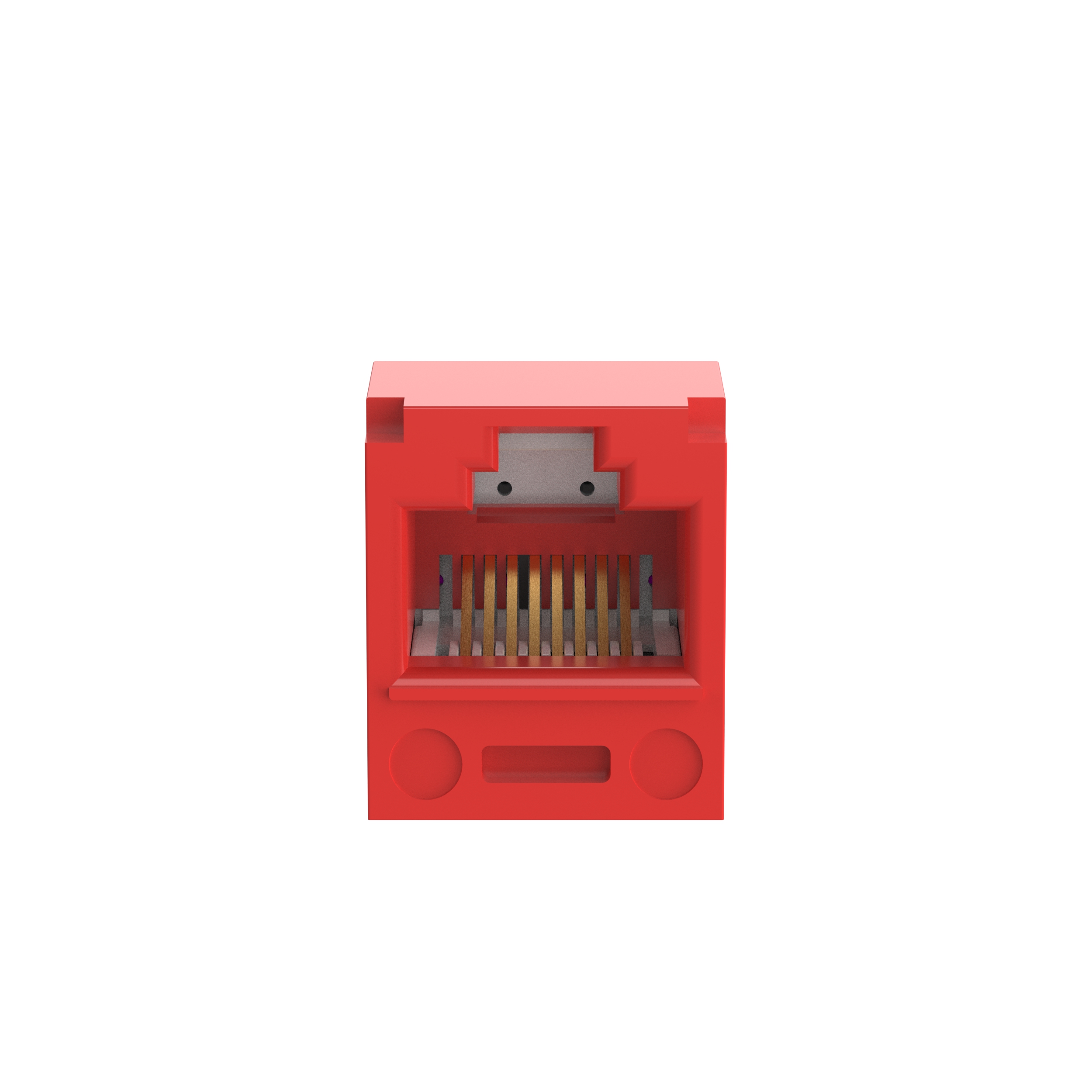 Mini-Com® UTP RJ45 Cat 6 TP-Style Jack Module, Red