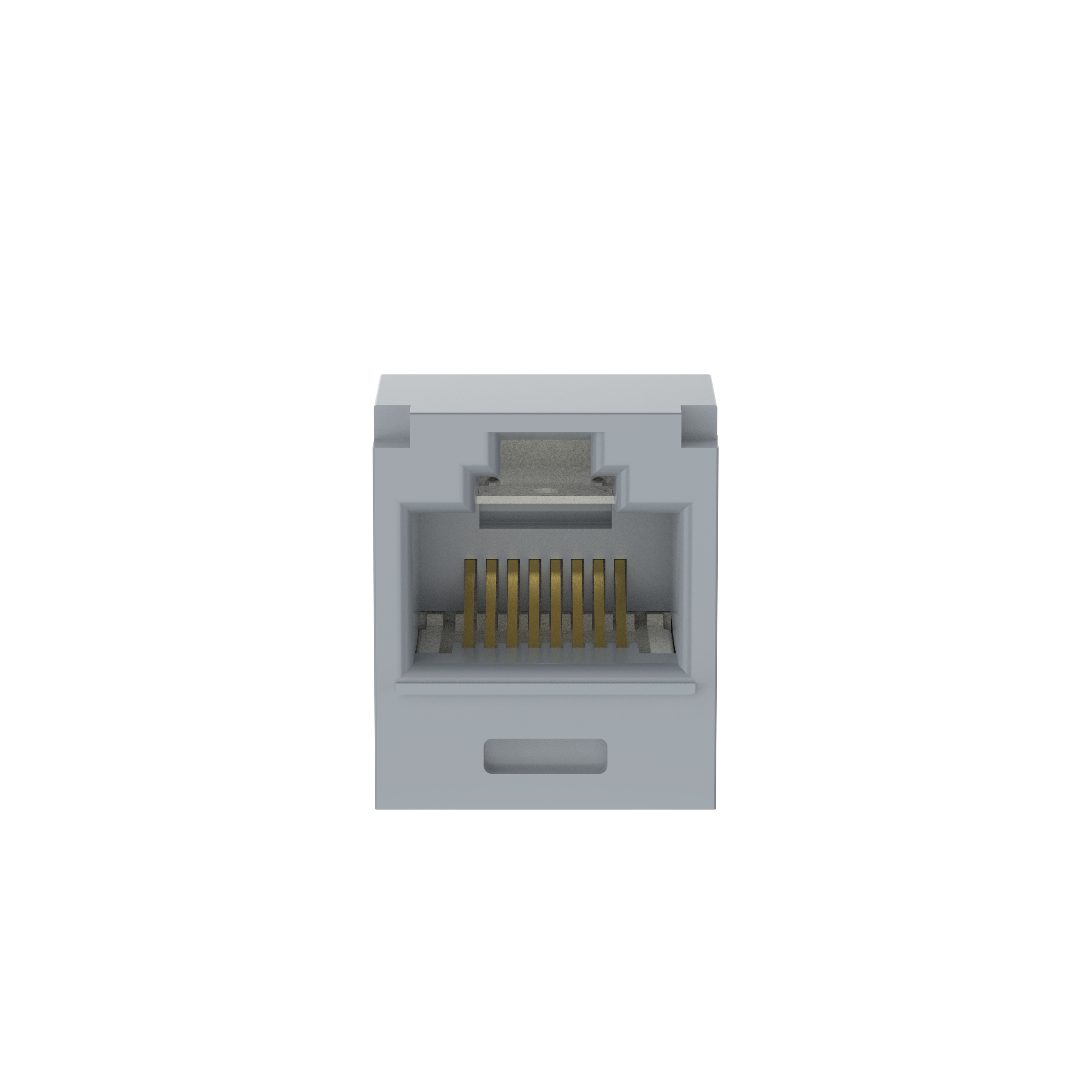 Mini-Com® UTP RJ45 Cat 6A 28/30 AWG TG Jack Module, Int'l Gray