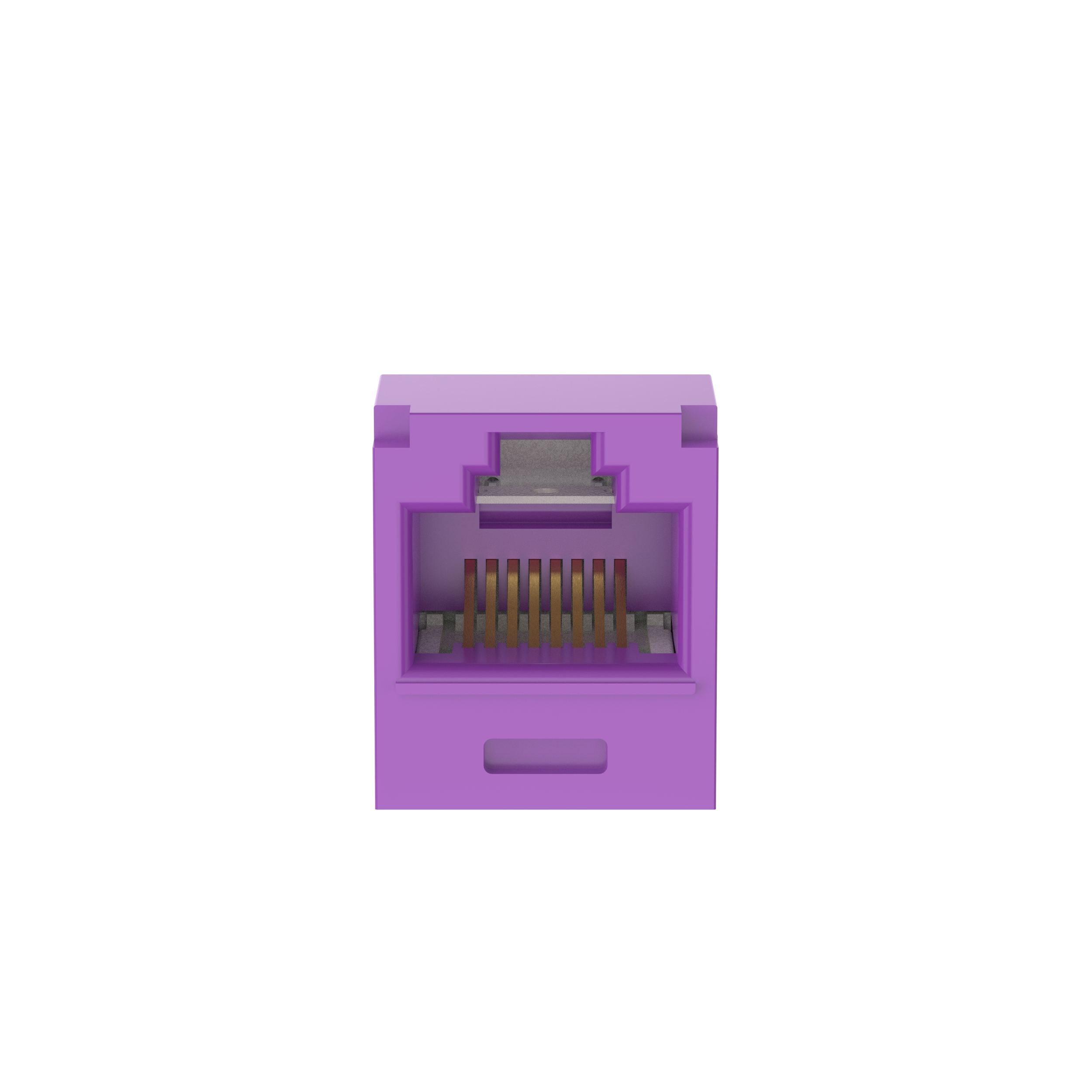Mini-Com® UTP RJ45 Cat 6A 28/30 AWG TG Jack Module, Violet