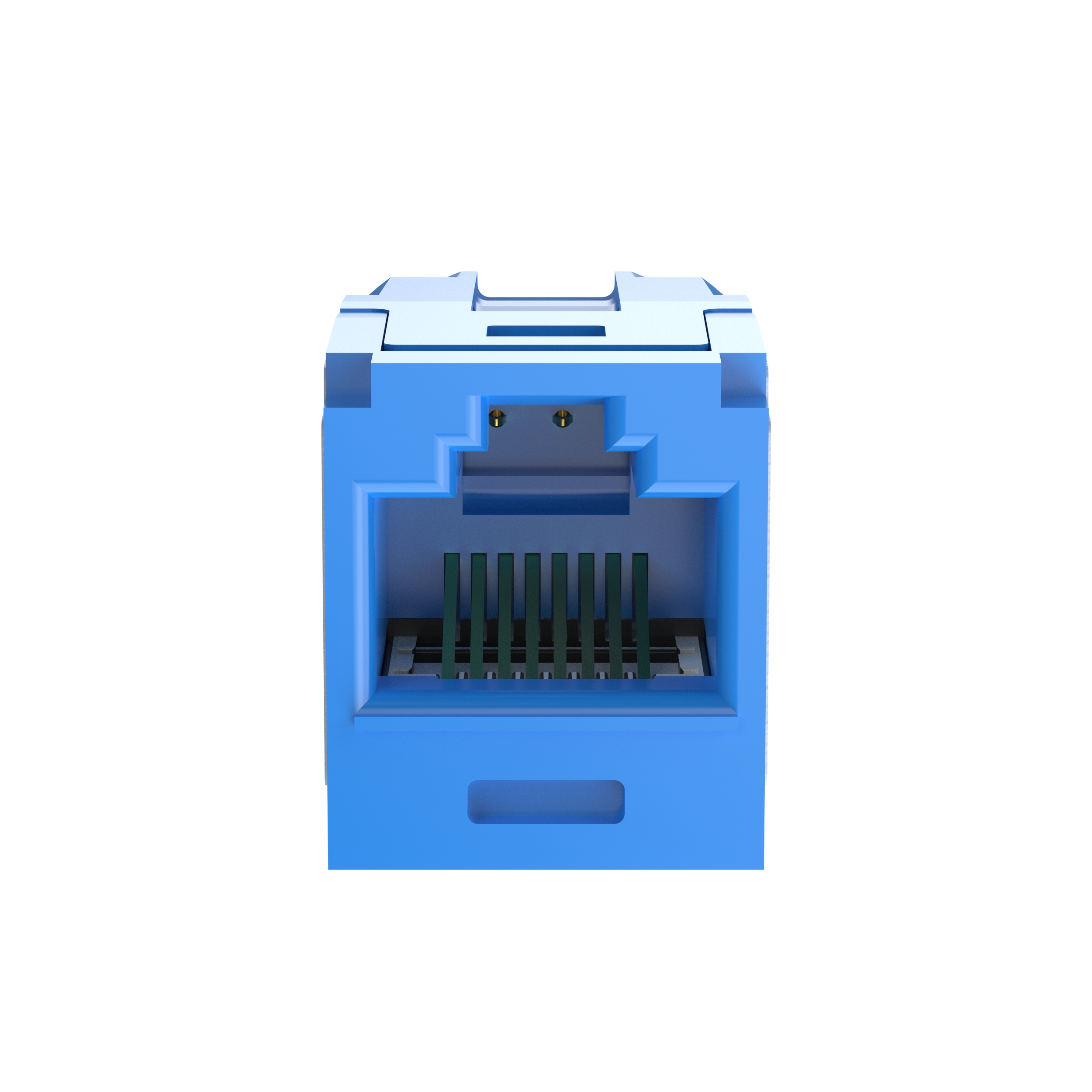 Mini-Com® UTP RJ45 Cat 6A Coupler Module, Blue