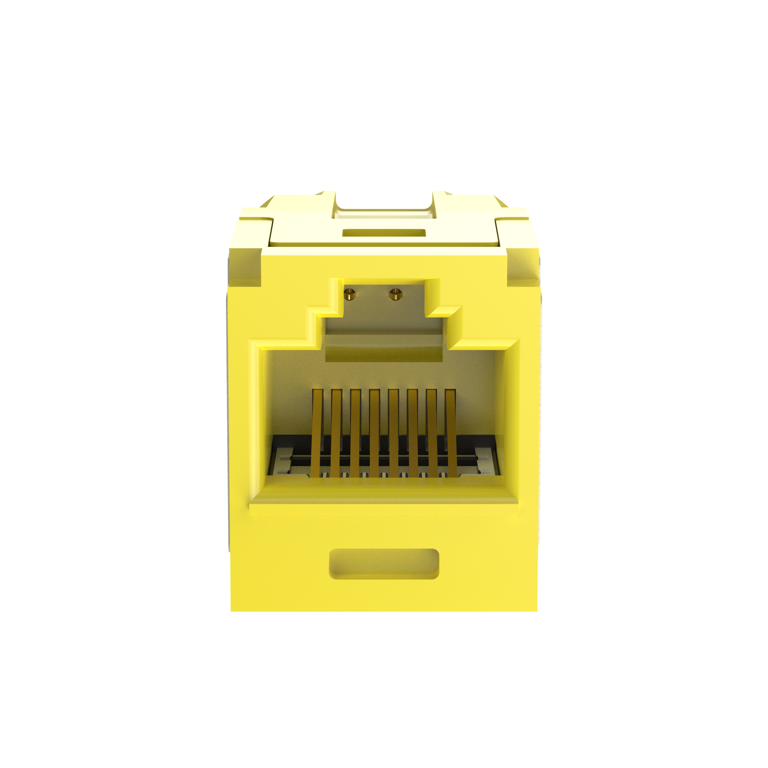 Mini-Com® UTP RJ45 Cat 6A Coupler Module, Yellow