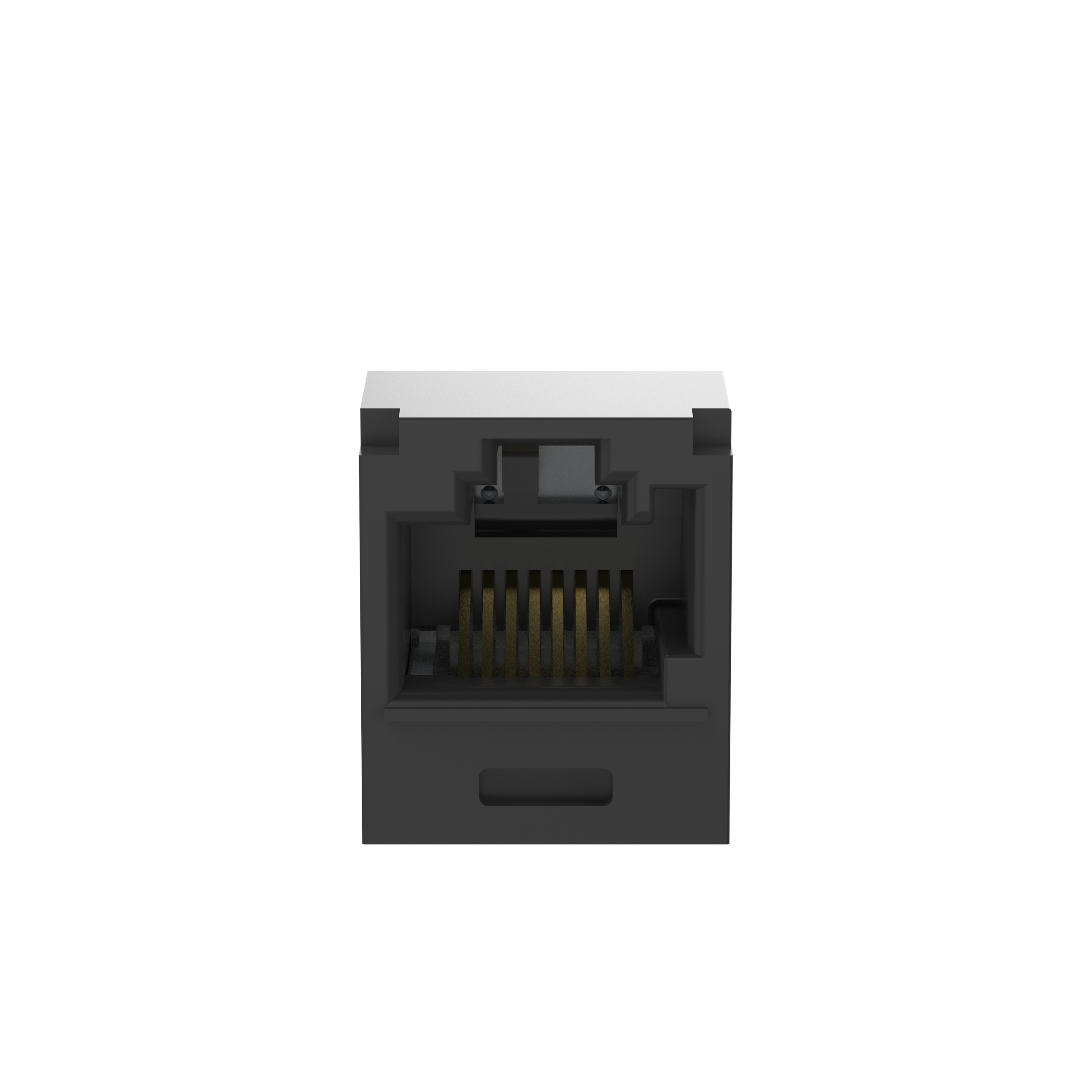 Mini-Com® UTP RJ45 Cat 6A Keyed TG Jack Module, Black