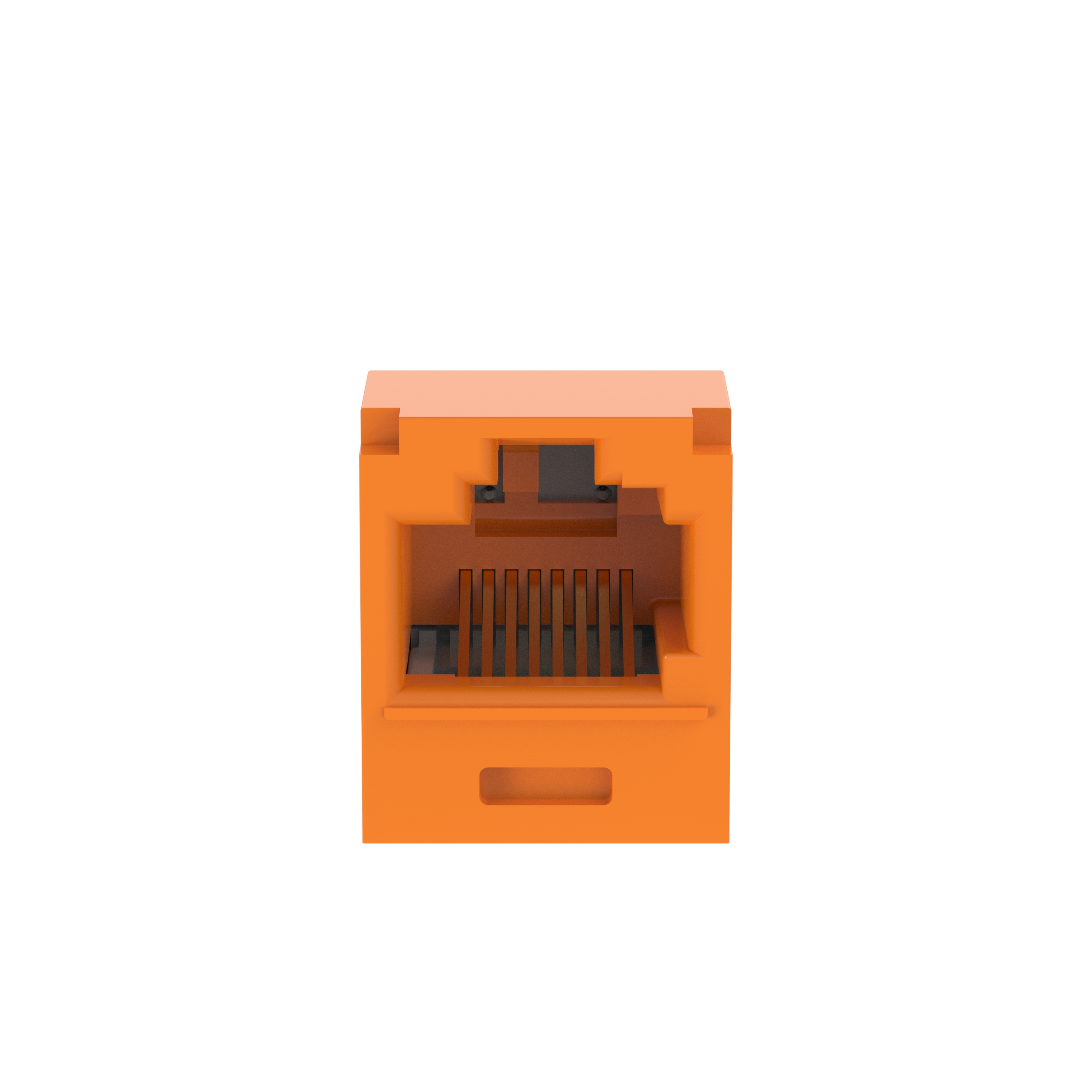 Mini-Com® UTP RJ45 Cat 6A Keyed TG Jack Module, Orange
