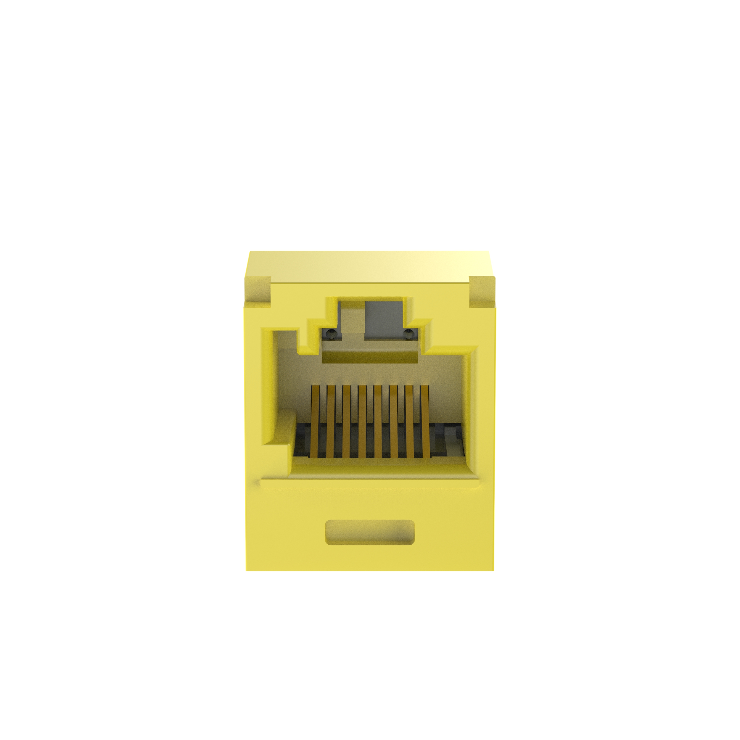 Mini-Com® UTP RJ45 Cat 6A Keyed TG Jack Module, Yellow