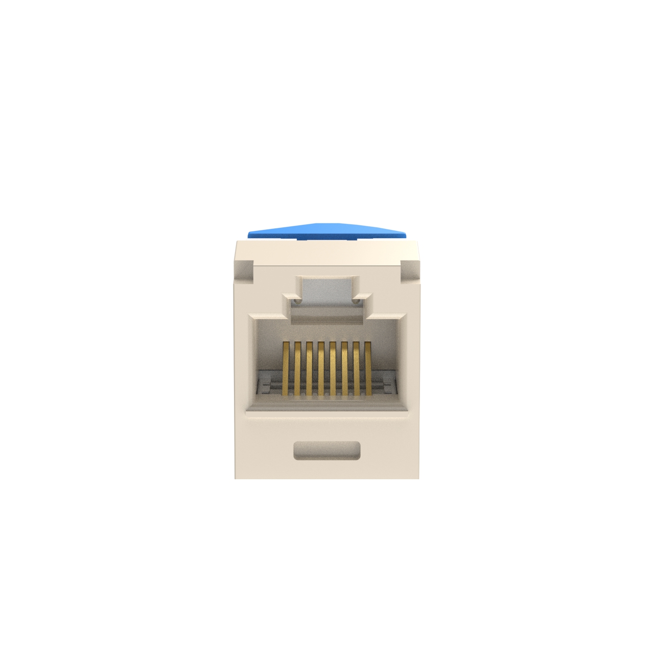 Mini-Com® UTP RJ45 Cat 6A Left/Right TG Jack Module, Electric Ivory