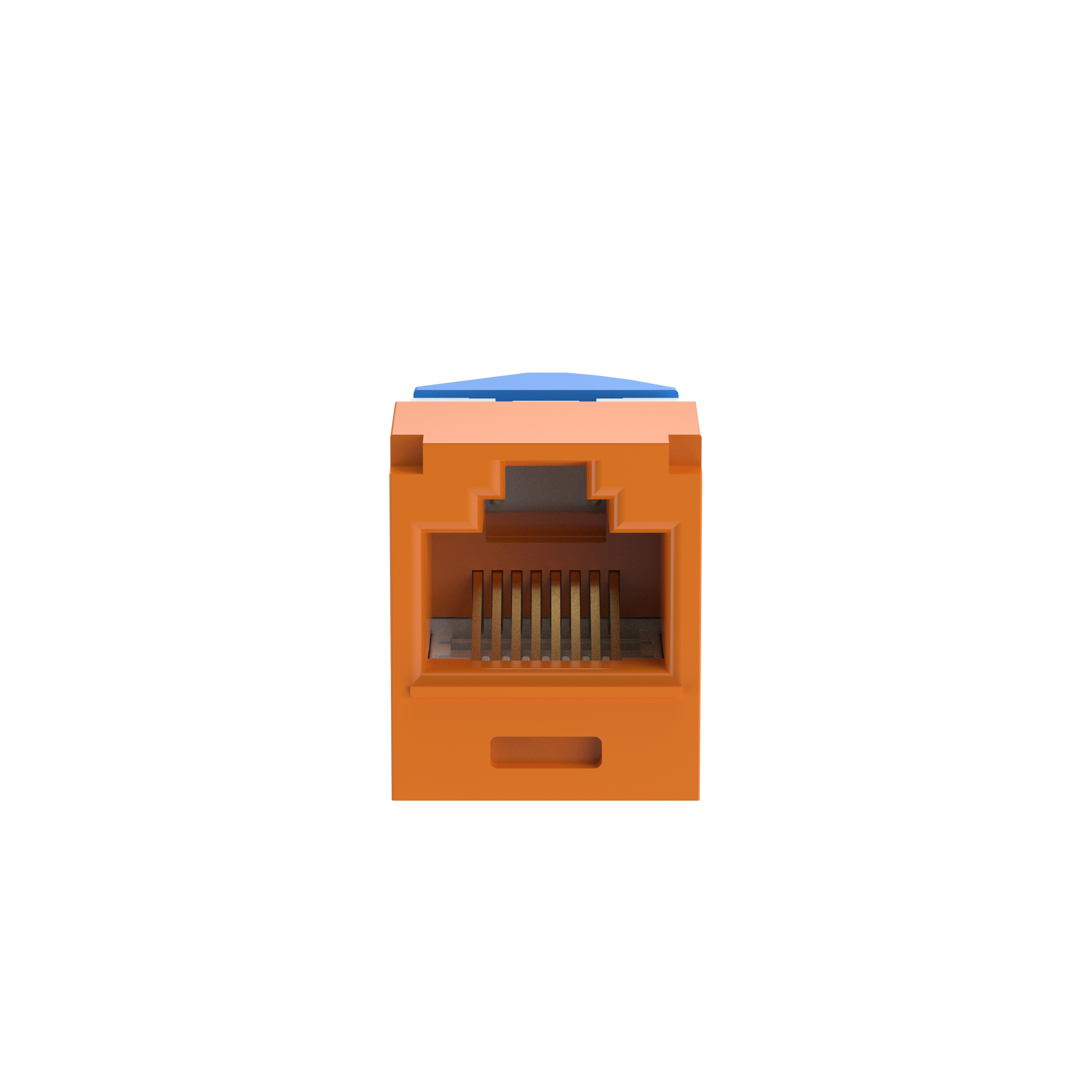 Mini-Com® UTP RJ45 Cat 6A Left/Right TG Jack Module, Orange