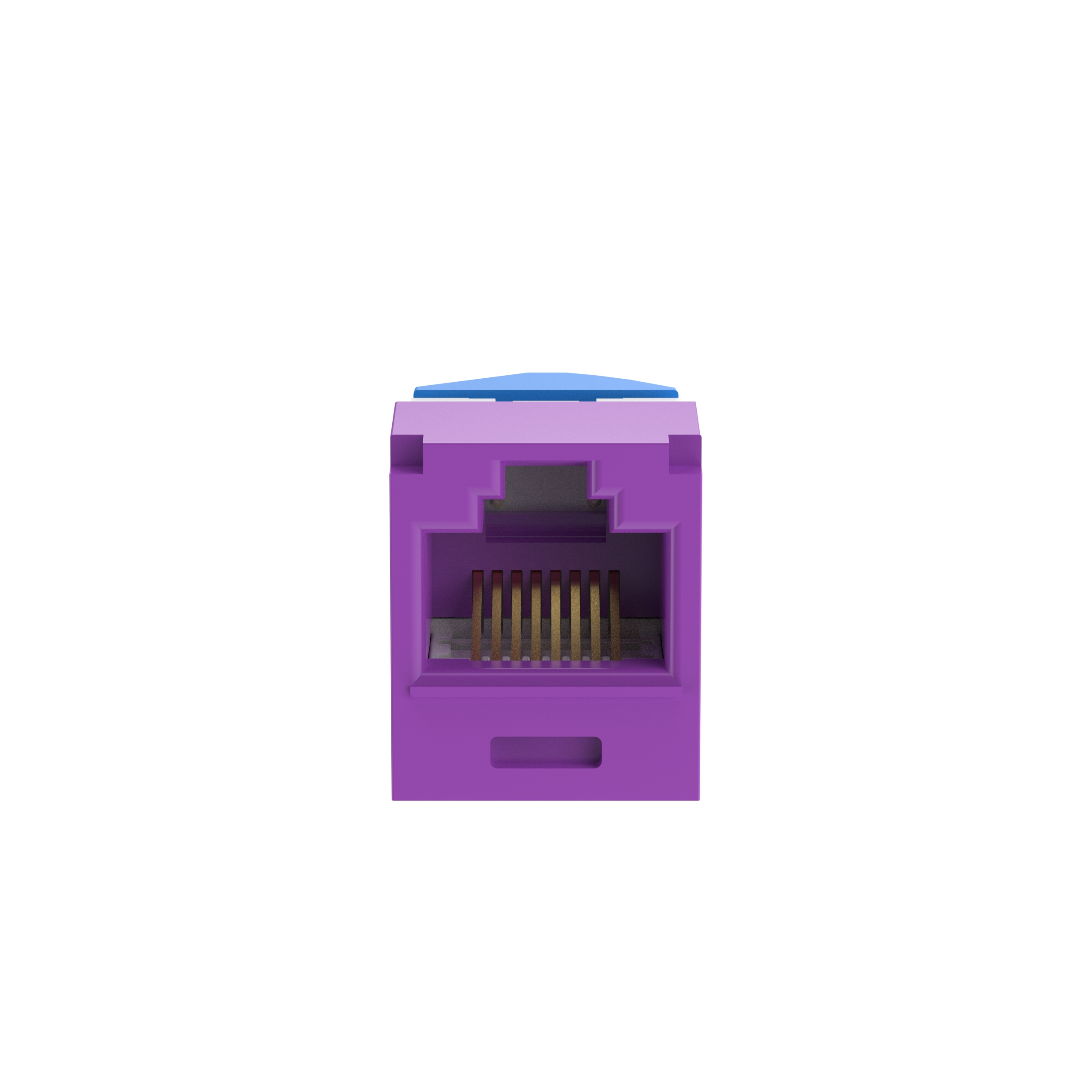 Mini-Com® UTP RJ45 Cat 6A Left/Right TG Jack Module, Violet