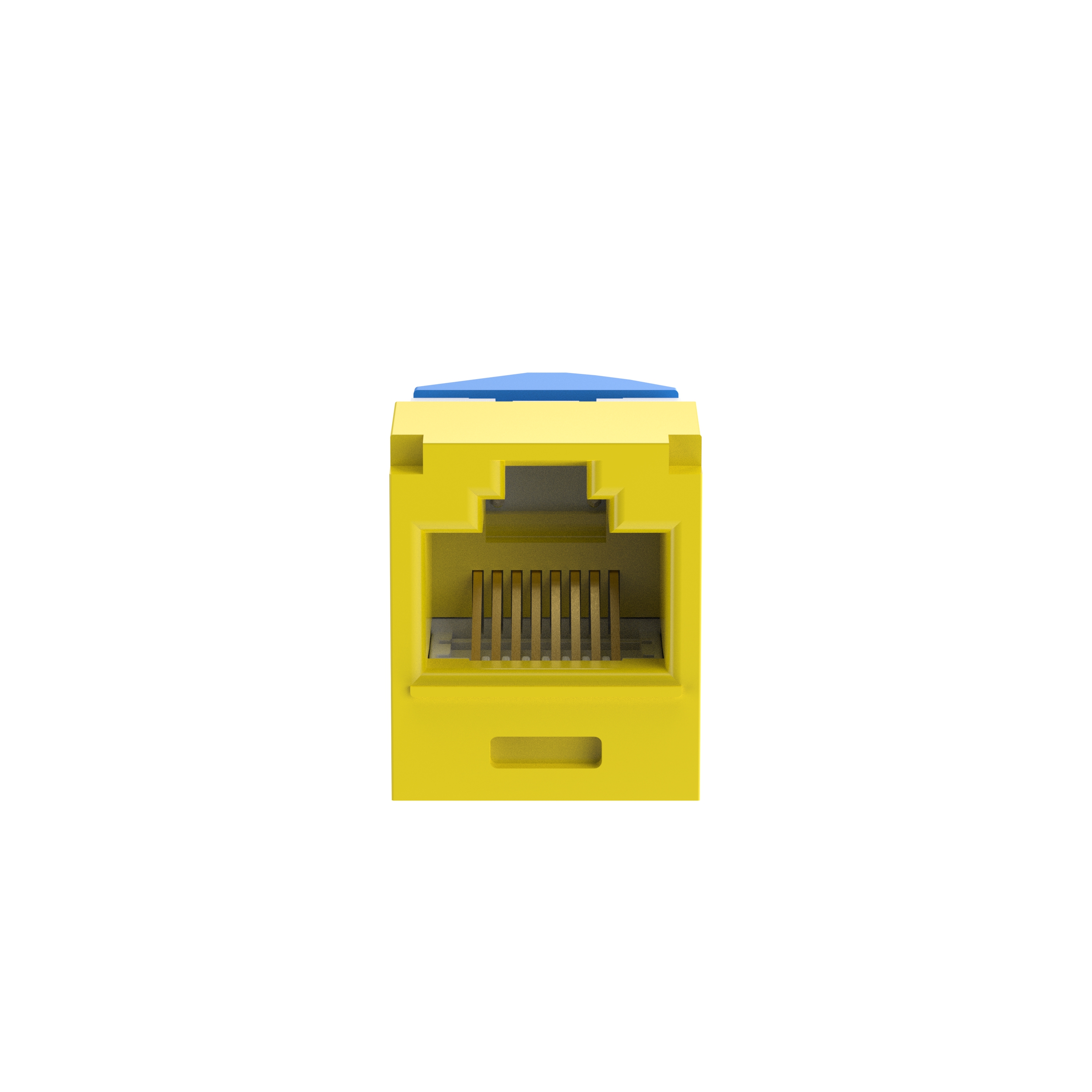 Mini-Com® UTP RJ45 Cat 6A Left/Right TG Jack Module, Yellow
