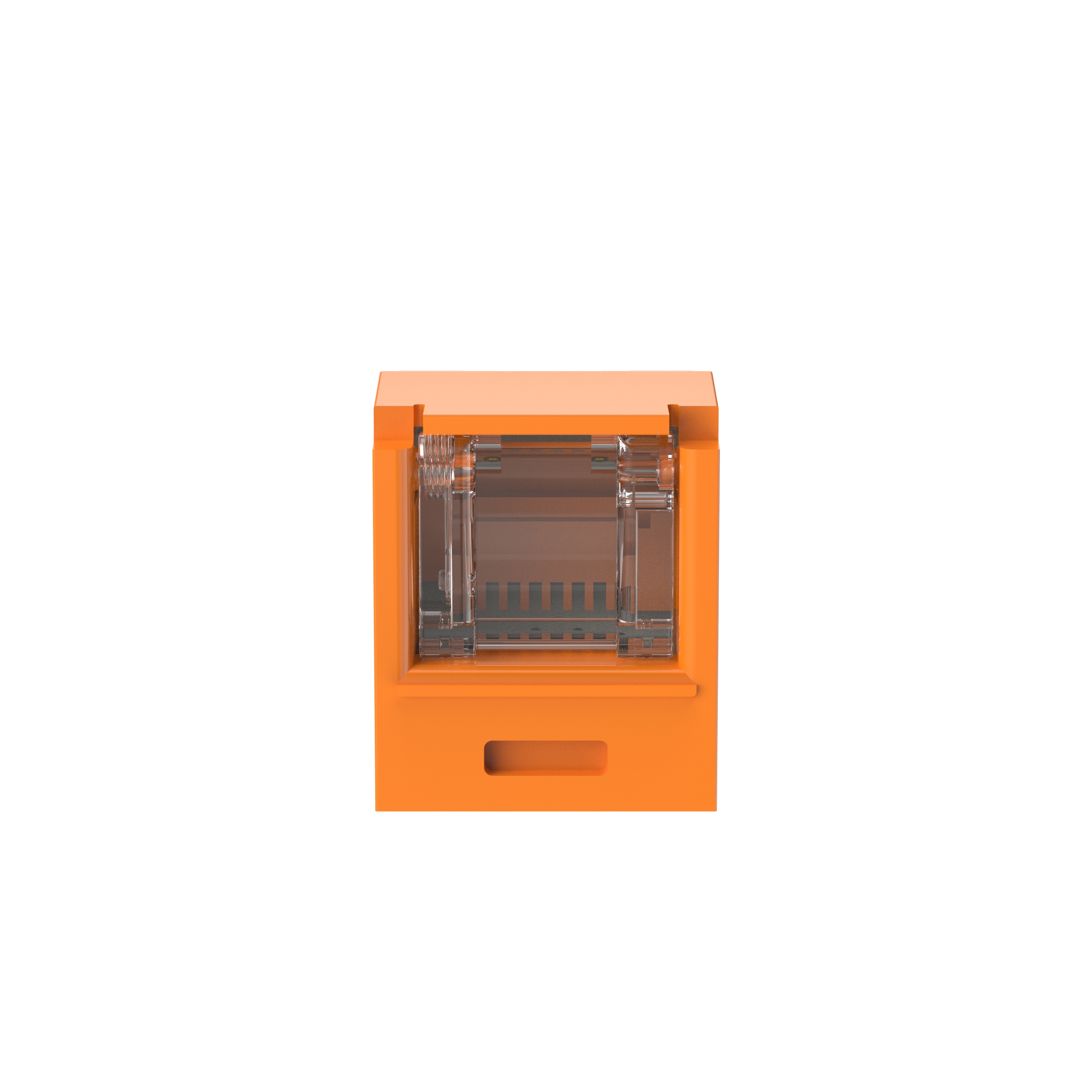 Mini-Com® UTP RJ45 Cat 6A Shuttered TG Jack Module, Orange