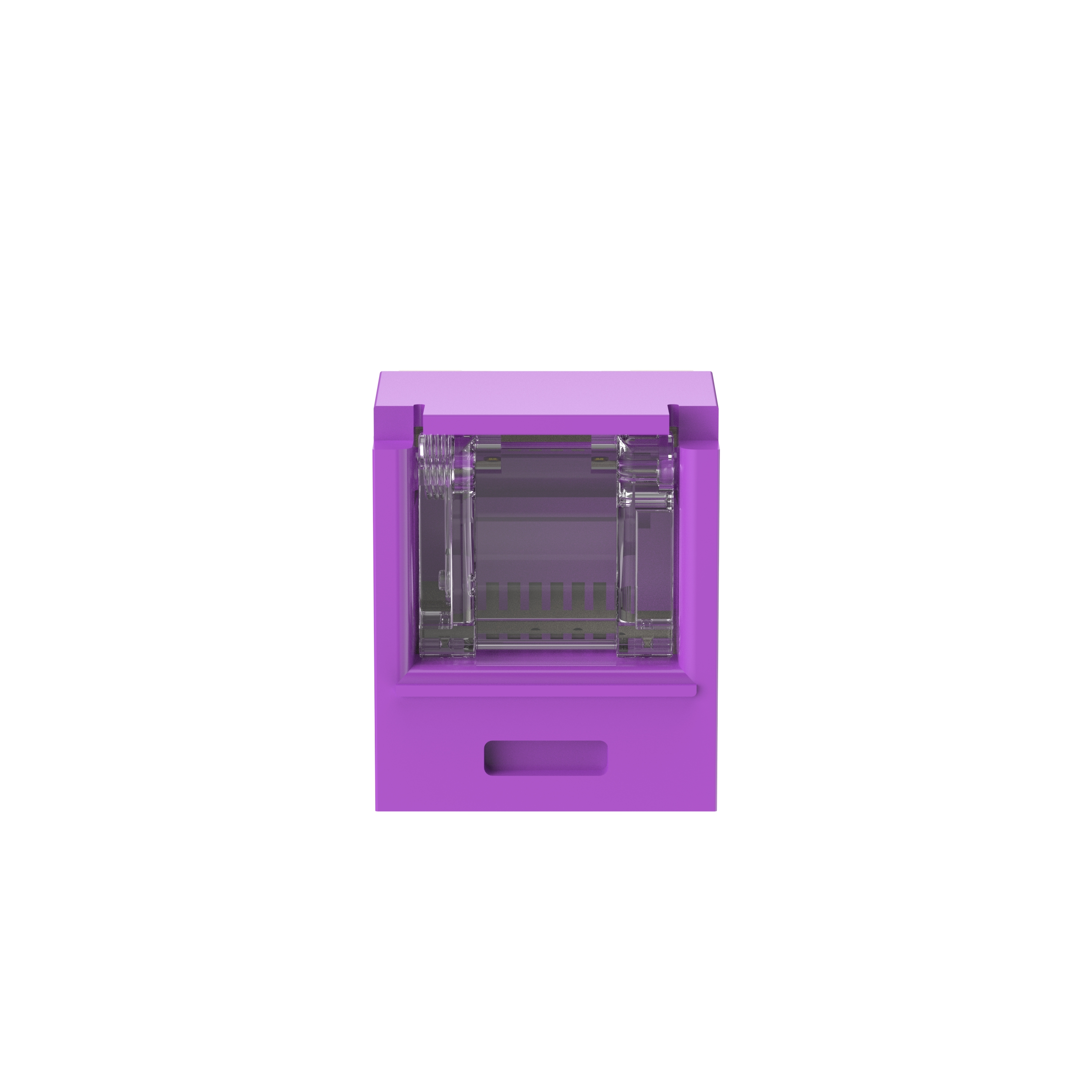Mini-Com® UTP RJ45 Cat 6A Shuttered TG Jack Module, Violet