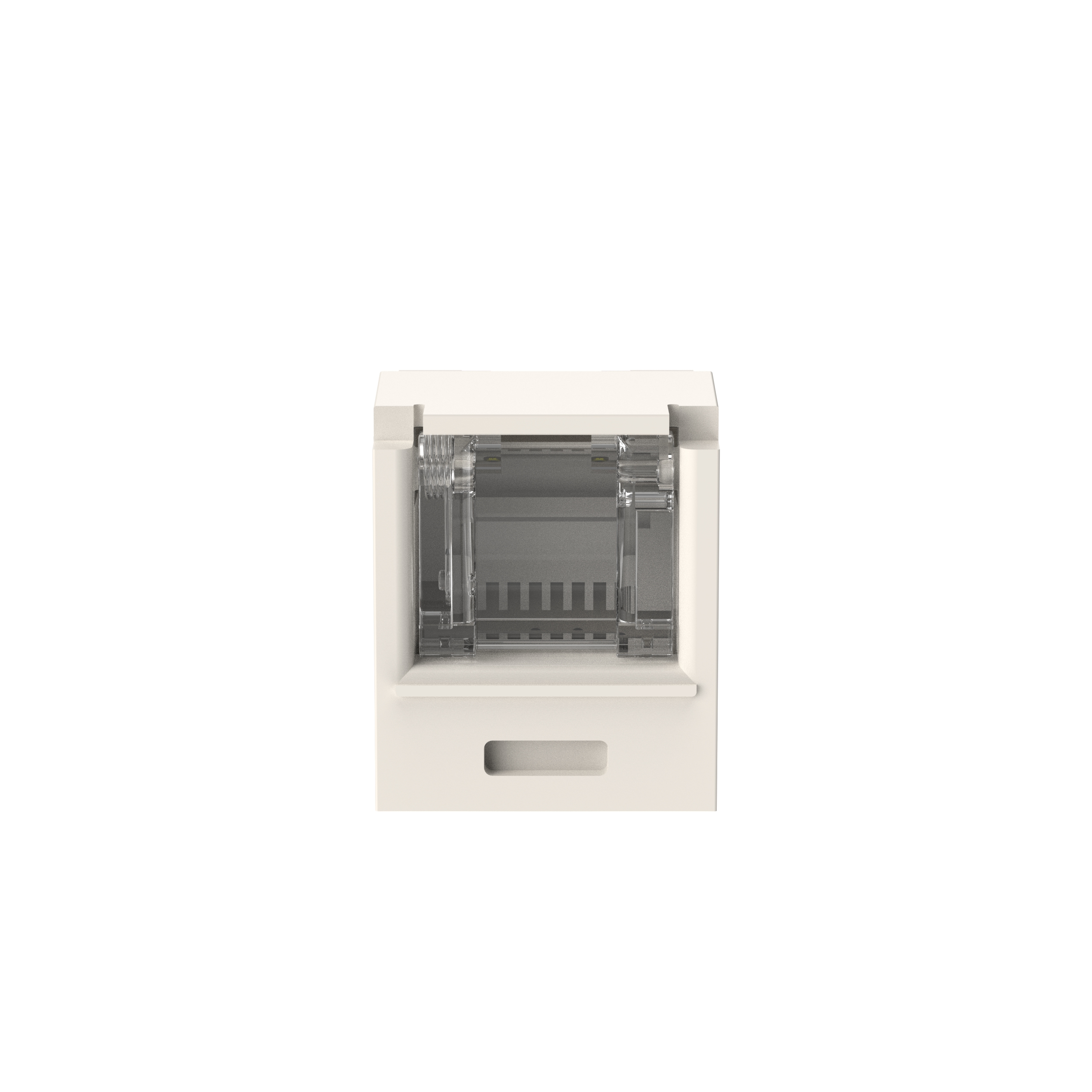 Mini-Com® UTP RJ45 Cat 6A Shuttered TG Jack Module, White