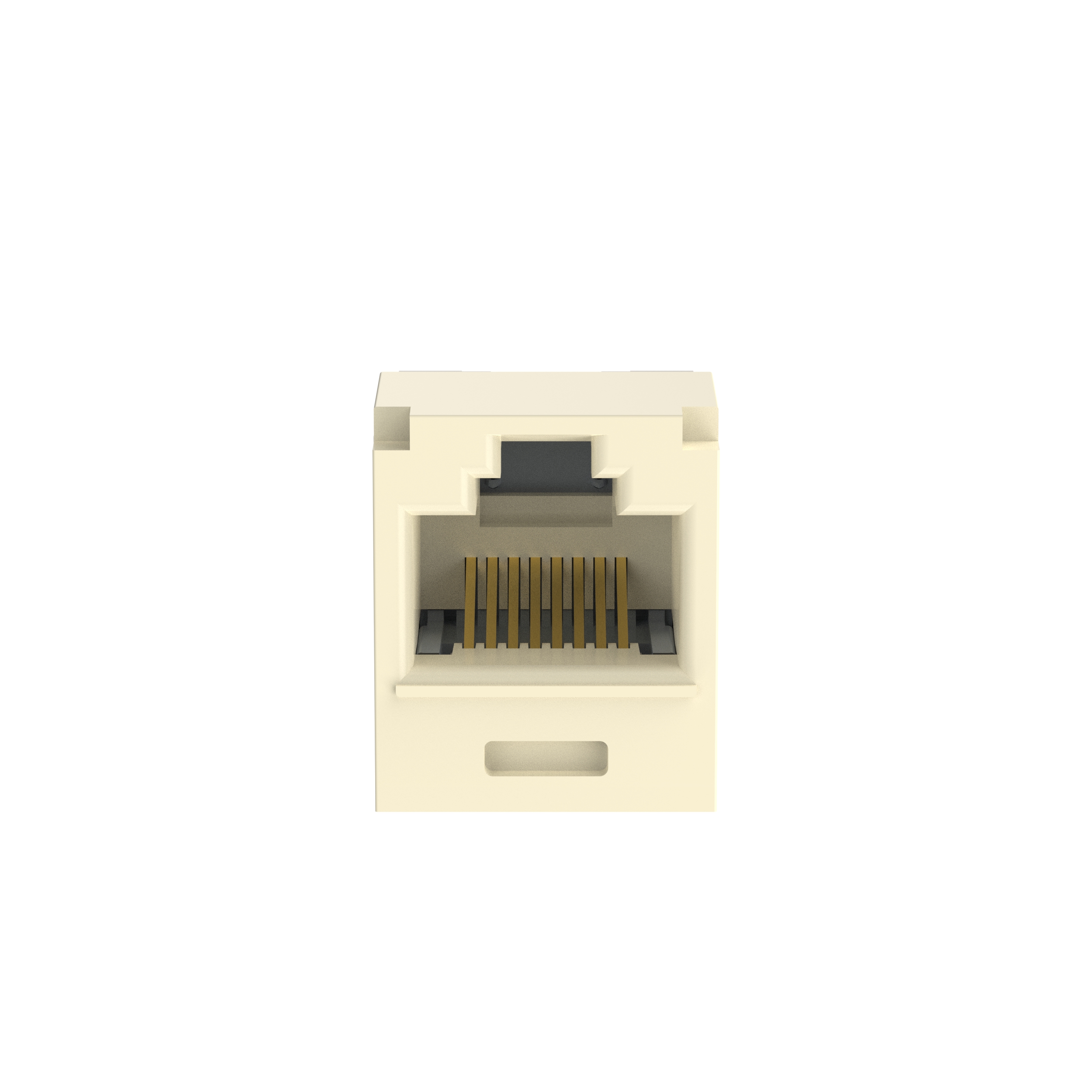 Mini-Com® UTP RJ45 Cat 6A TG Jack Module, Electric Ivory, 100 Pack