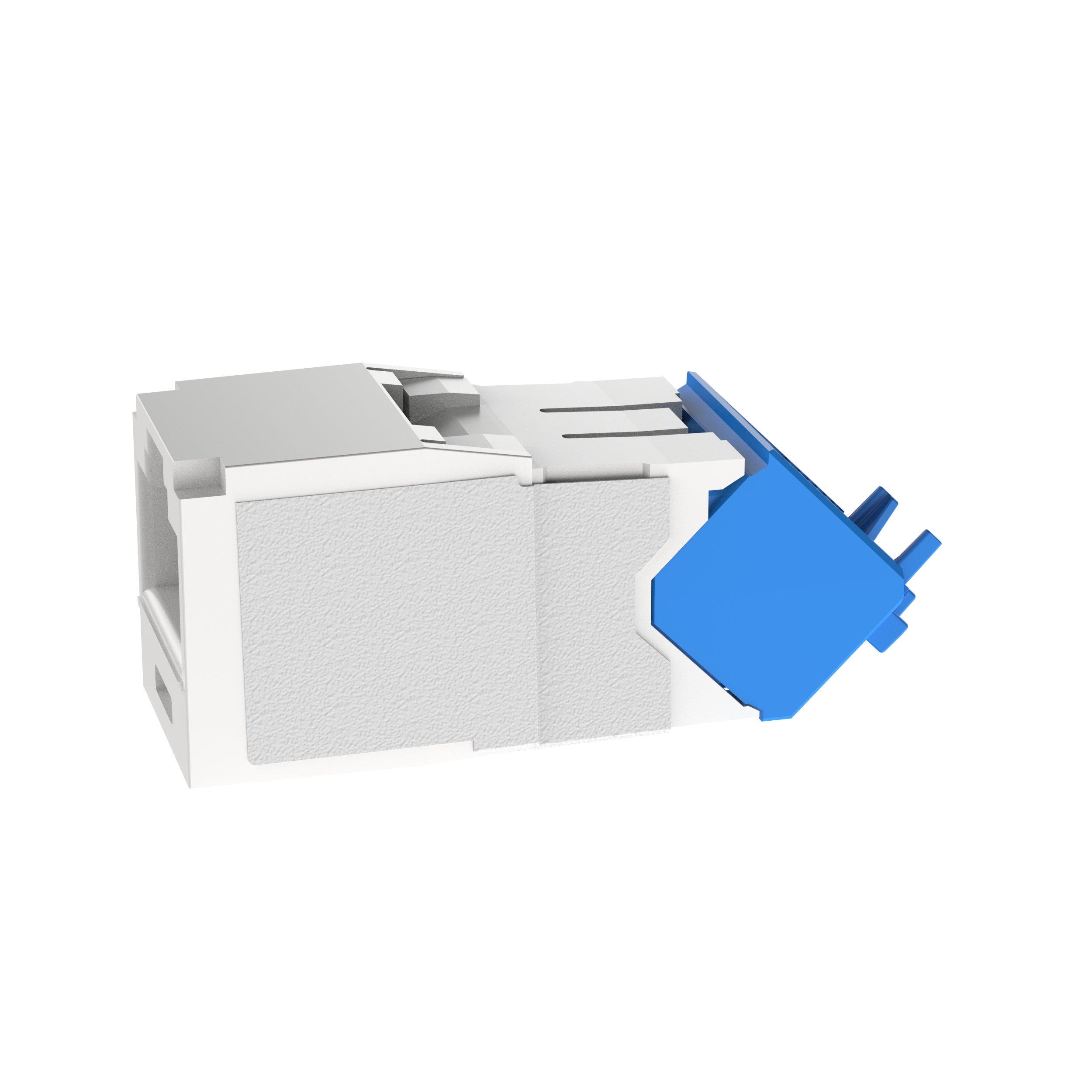 Mini-Com® UTP RJ45 Cat 6A Up/Down TG Jack Module, Arctic White