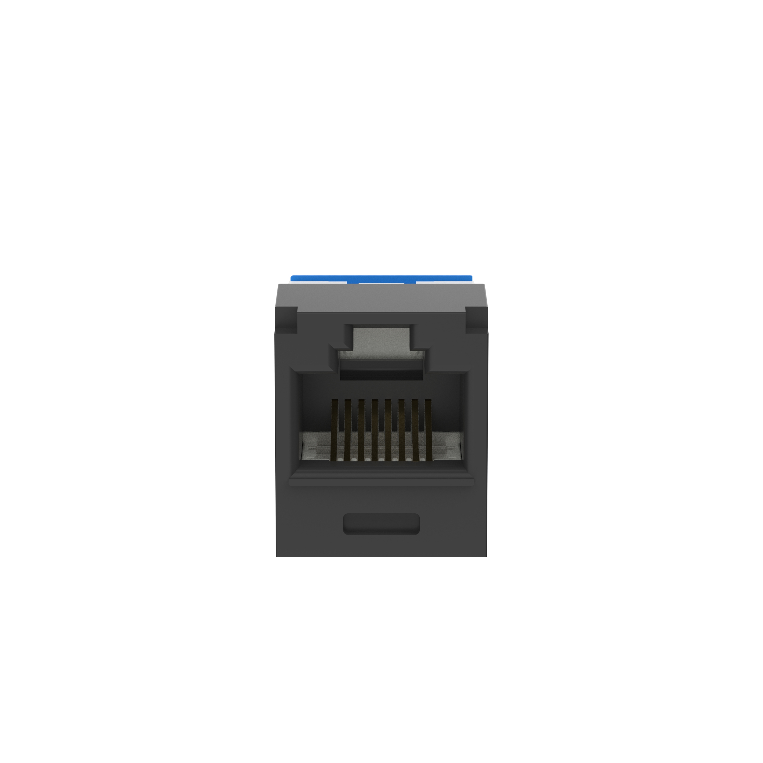 Mini-Com® UTP RJ45 Cat 6A Up/Down TG Jack Module, Black