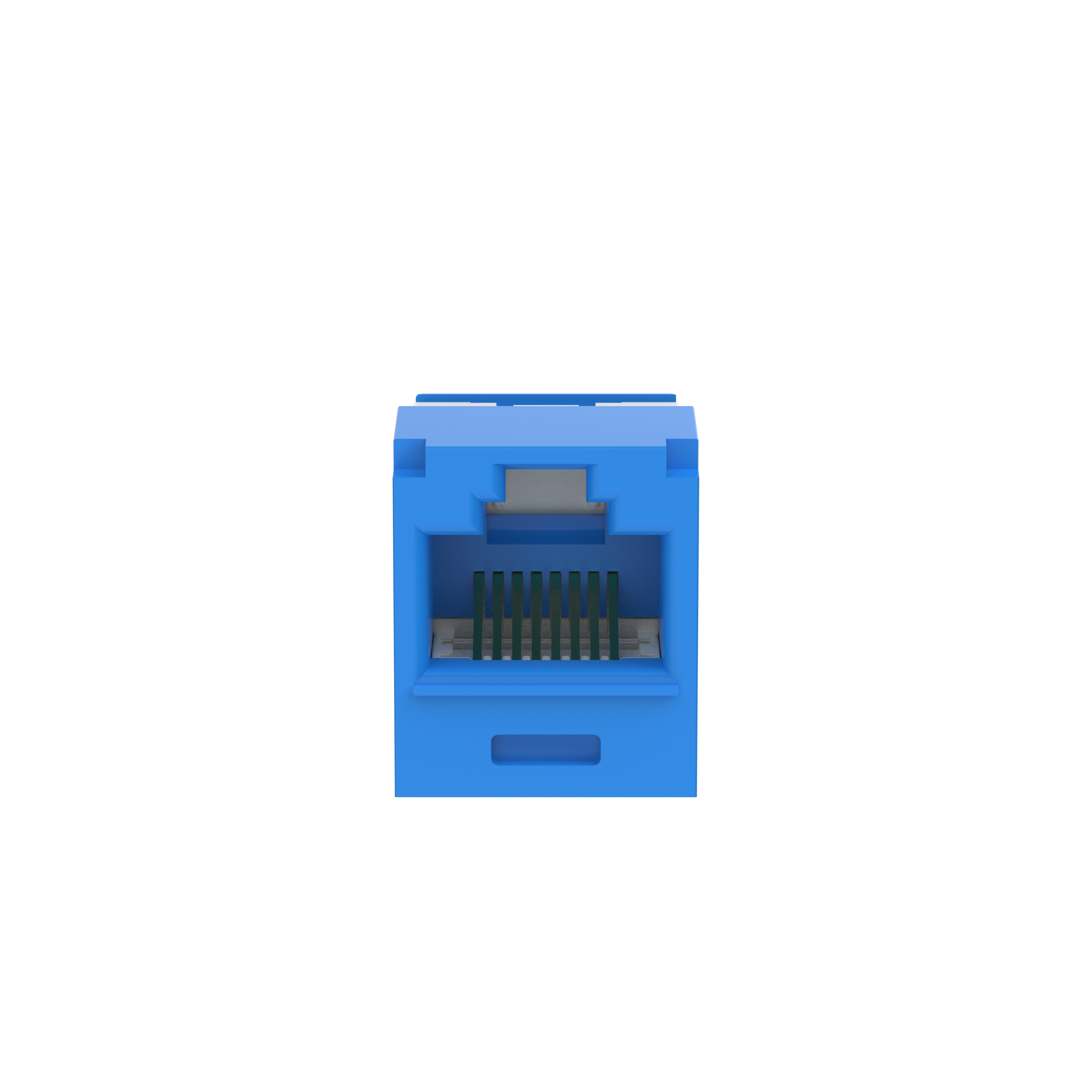 Mini-Com® UTP RJ45 Cat 6A Up/Down TG Jack Module, Blue