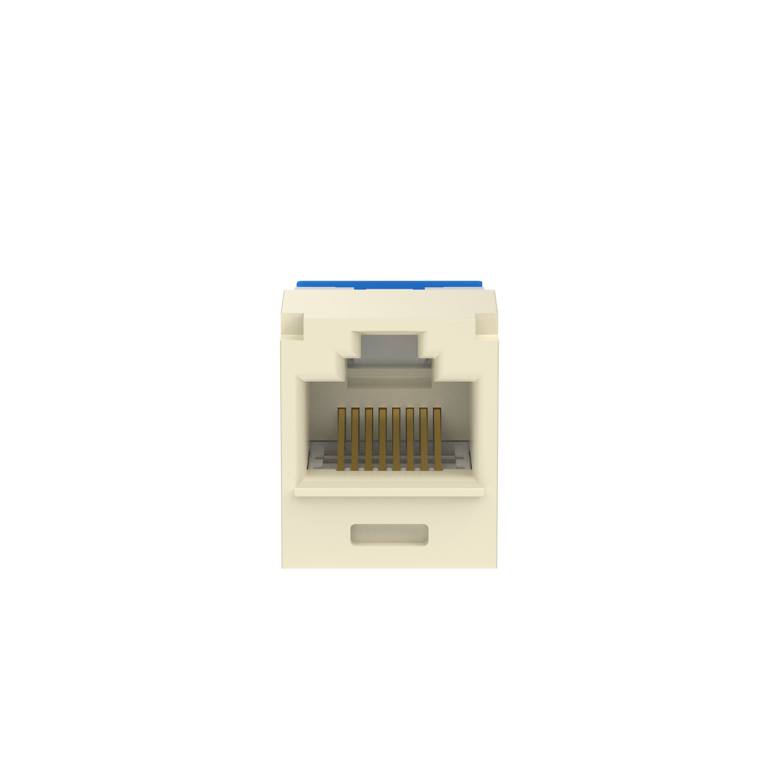 Mini-Com® UTP RJ45 Cat 6A Up/Down TG Jack Module, Electric Ivory