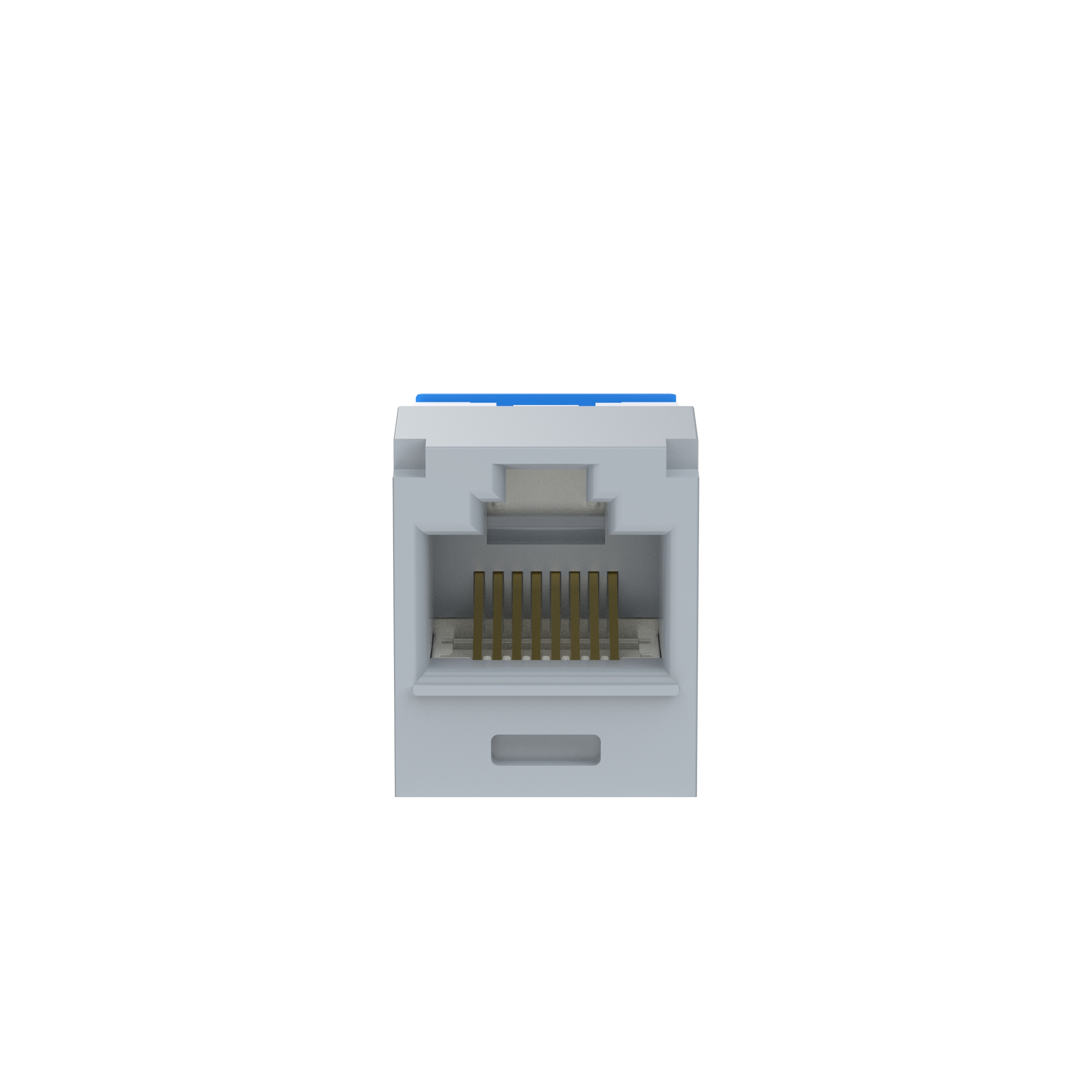 Mini-Com® UTP RJ45 Cat 6A Up/Down TG Jack Module, Int'l Gray