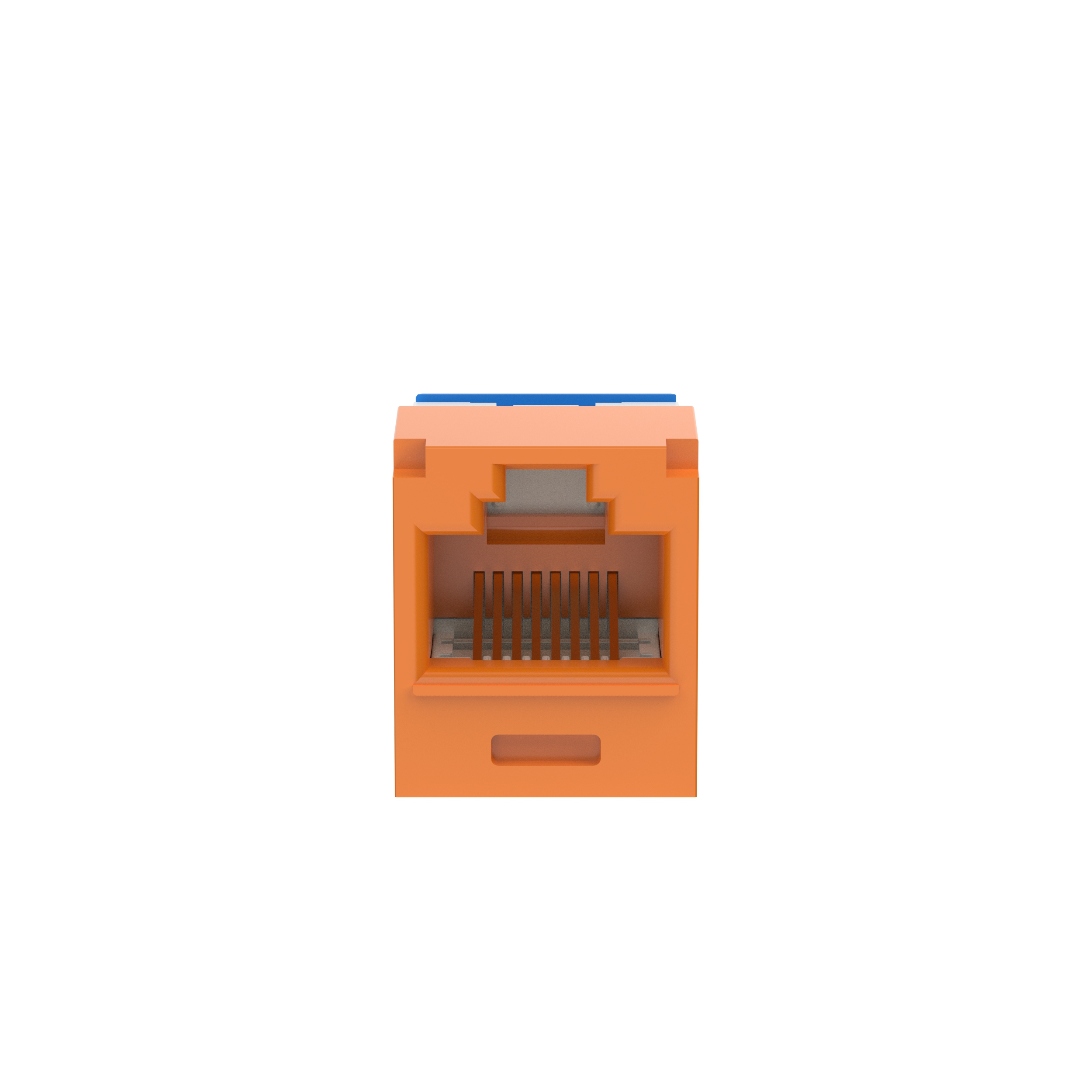 Mini-Com® UTP RJ45 Cat 6A Up/Down TG Jack Module, Orange