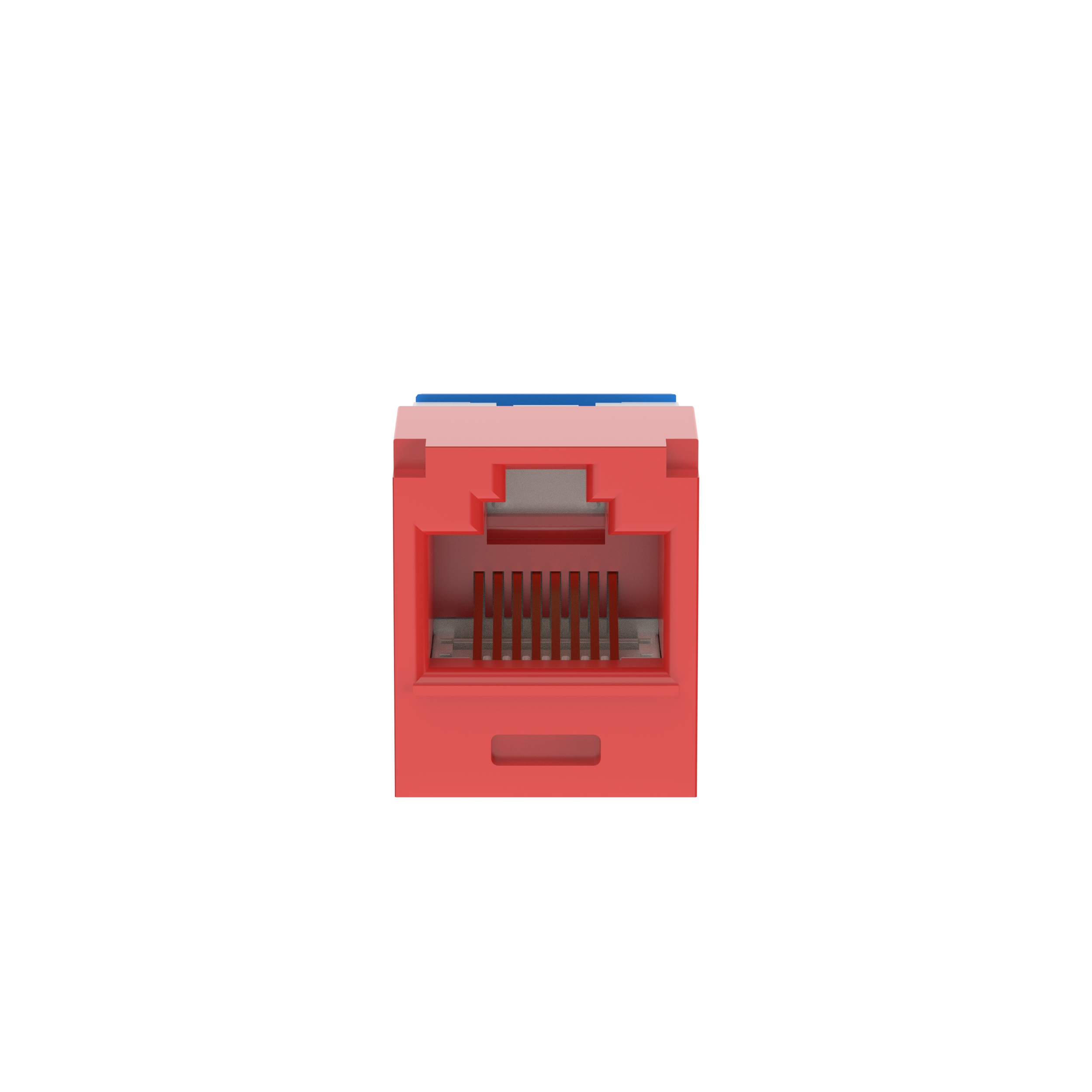 Mini-Com® UTP RJ45 Cat 6A Up/Down TG Jack Module, Red